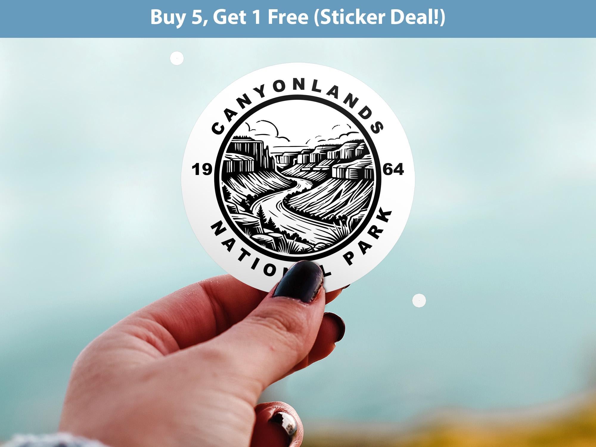 Canyon Lands National Park Sticker, Kiss-Cut Vinyl, Waterproof USA Decal Badge Collection