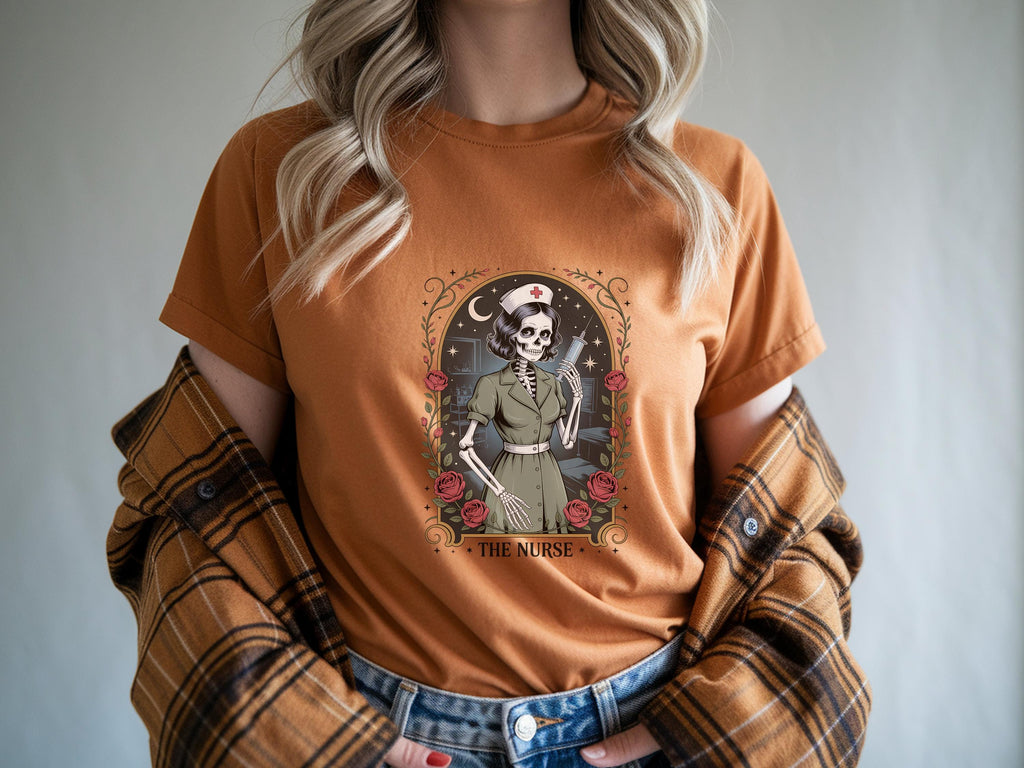 Skeleton Nurse Halloween Sweatshirt: Spooky RN Medical Outfit