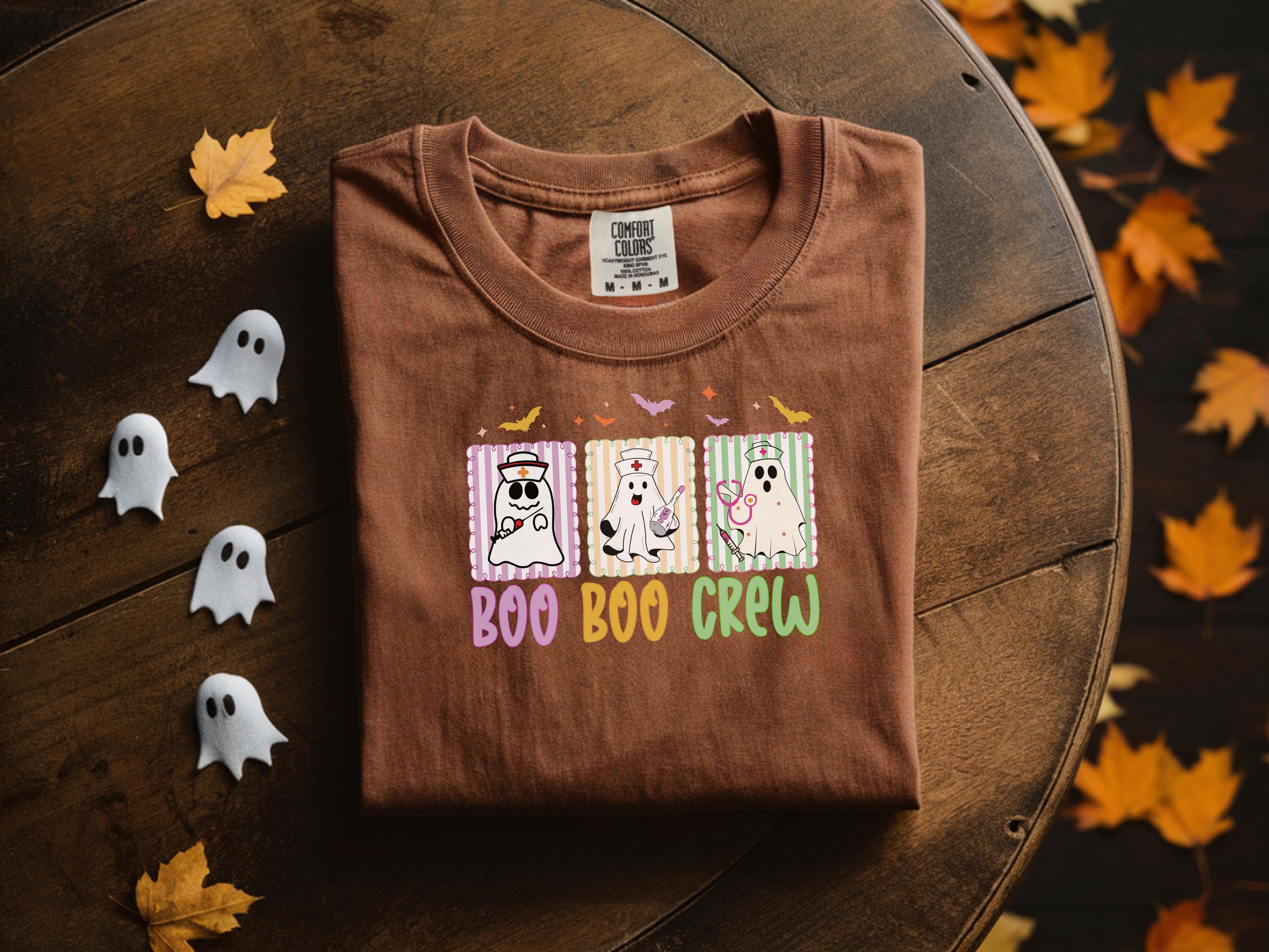 Boo Boo Crew Nurse Halloween Shirt & Sweatshirt, Funny Ghost Nurse Top, Night Shift RN Halloween Gift for Nurse, ERcrew
