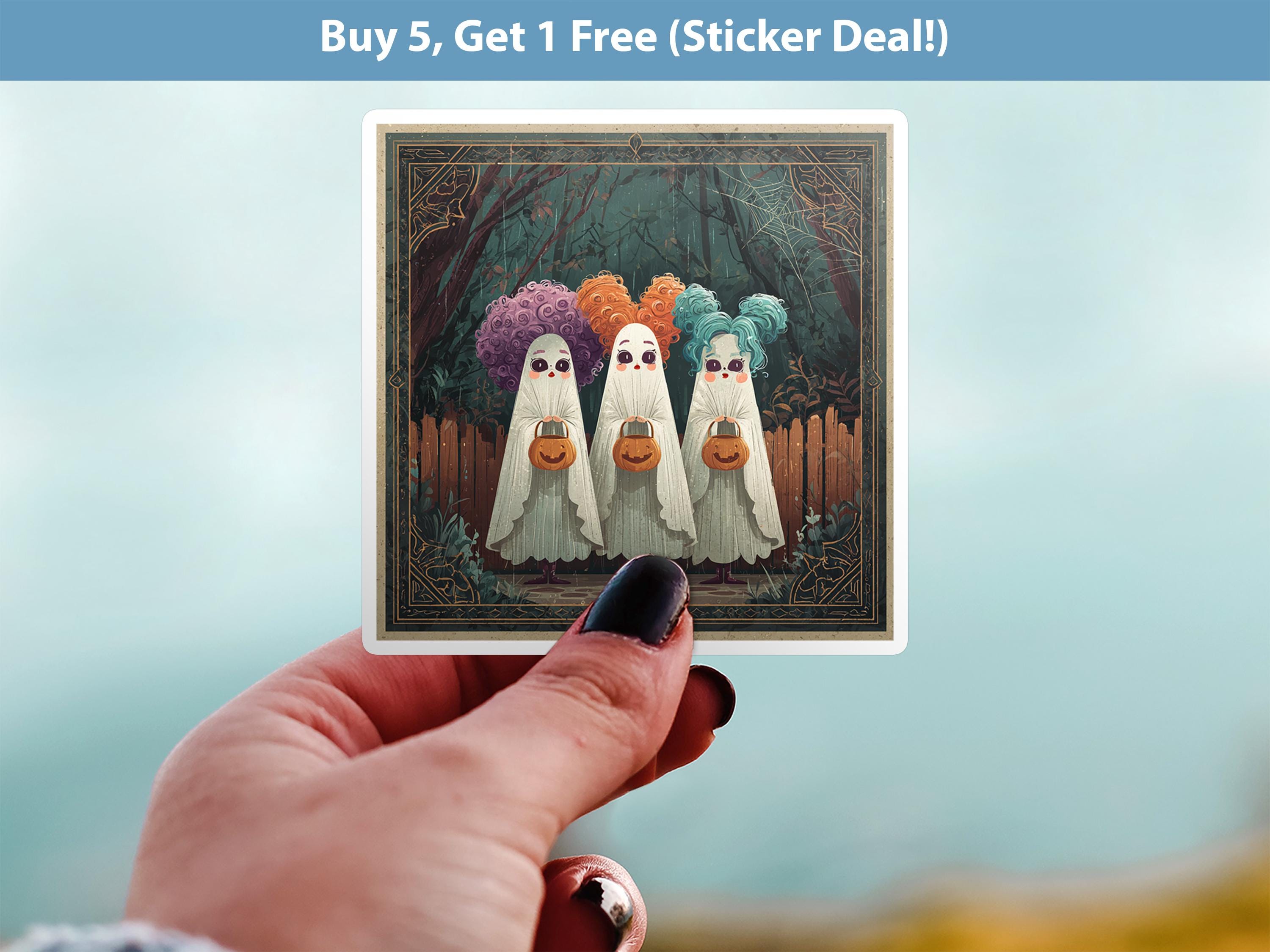 Halloween squad Sticker, Trick or Treat Waterproof funny Vintage Retro Spooky Decal