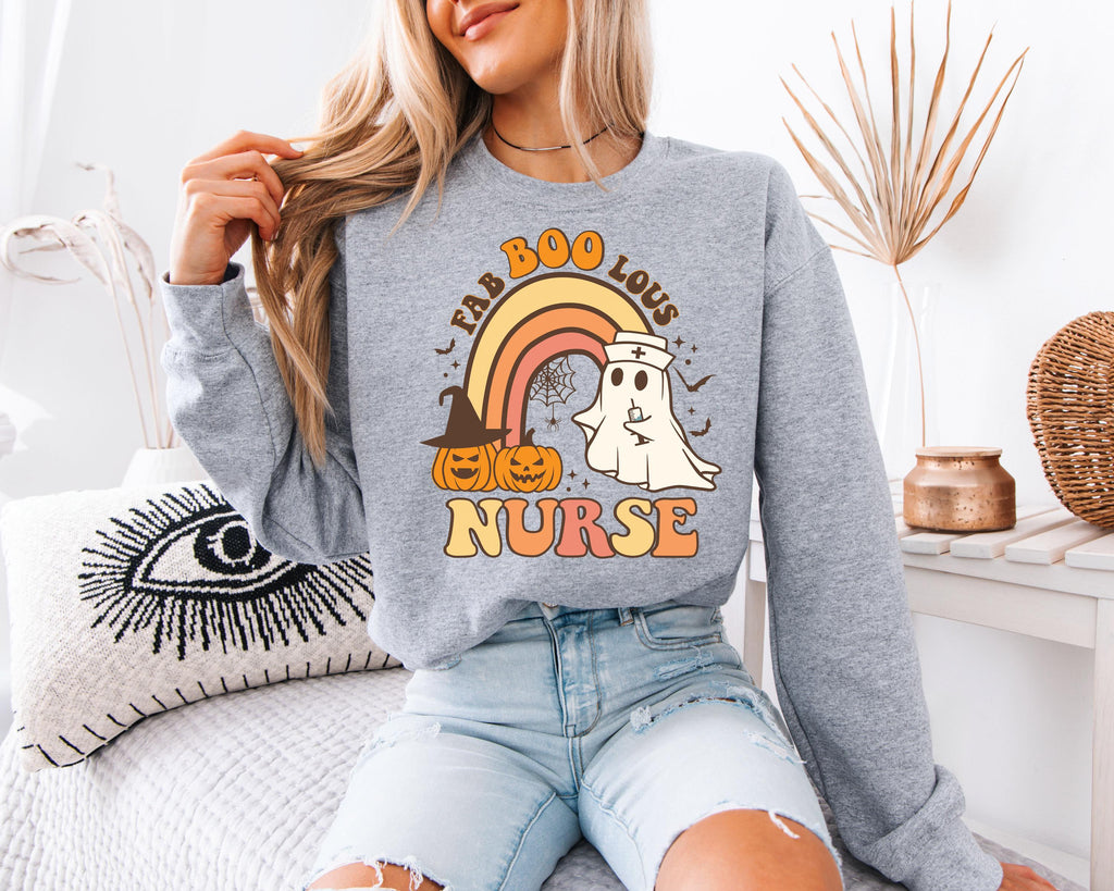 Halloween Nurse Sweatshirt, Spooky Season Graphic Tee