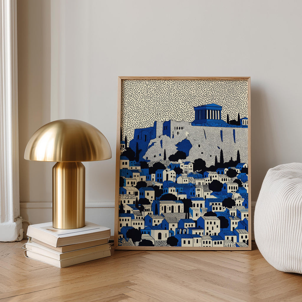 Athens Acropolis Wall Art Print, Pop Art Modern Poster, Greece Travel gift Greek