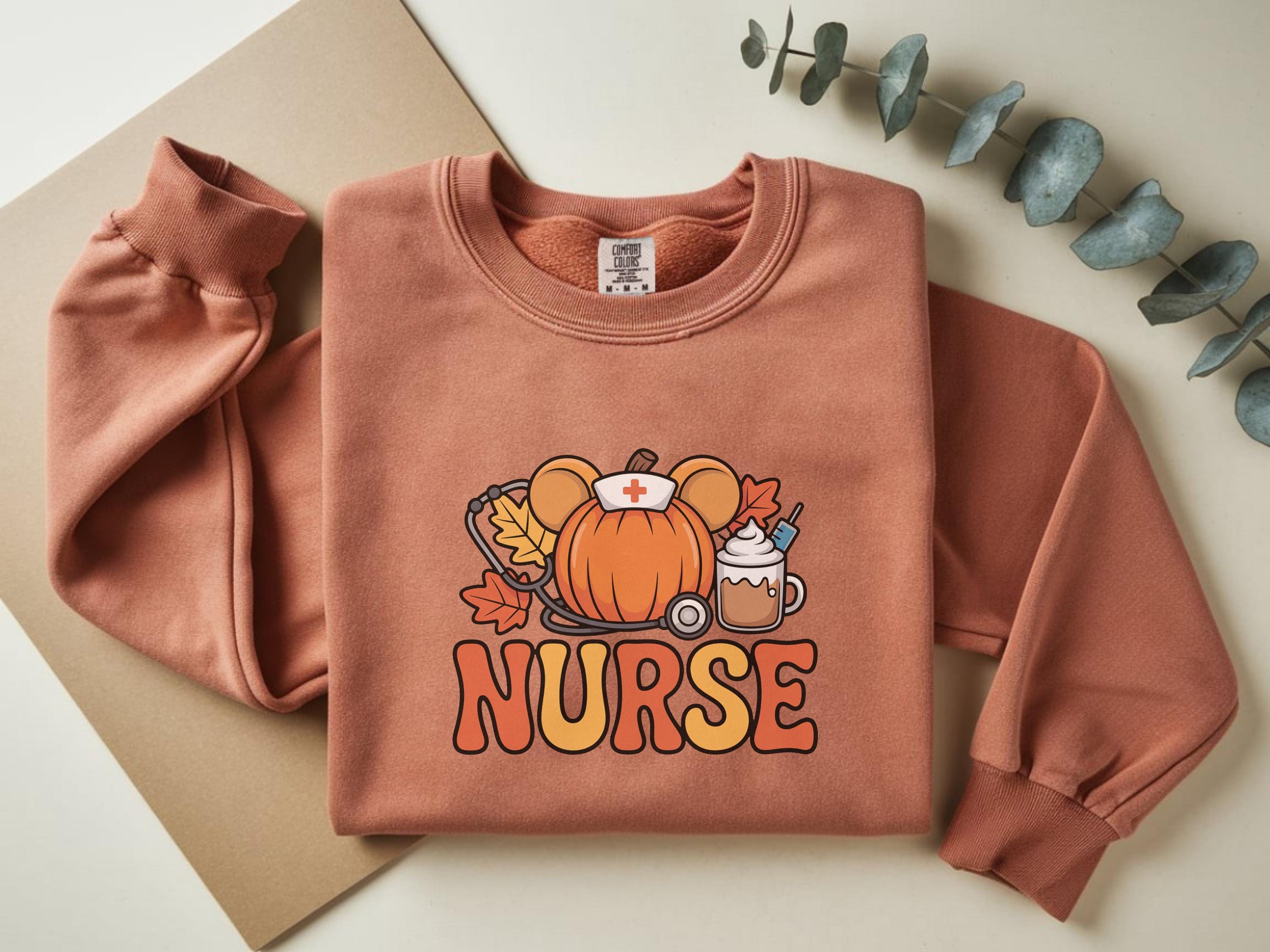Halloween Nurse Comfort Colors Sweatshirt, Spooky Fall Pullover
