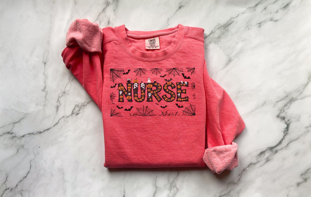 Spooky Nurse Shirt For Halloween Season, Cute Scary desgin, Gift Idea for Nurse & healthcare crew