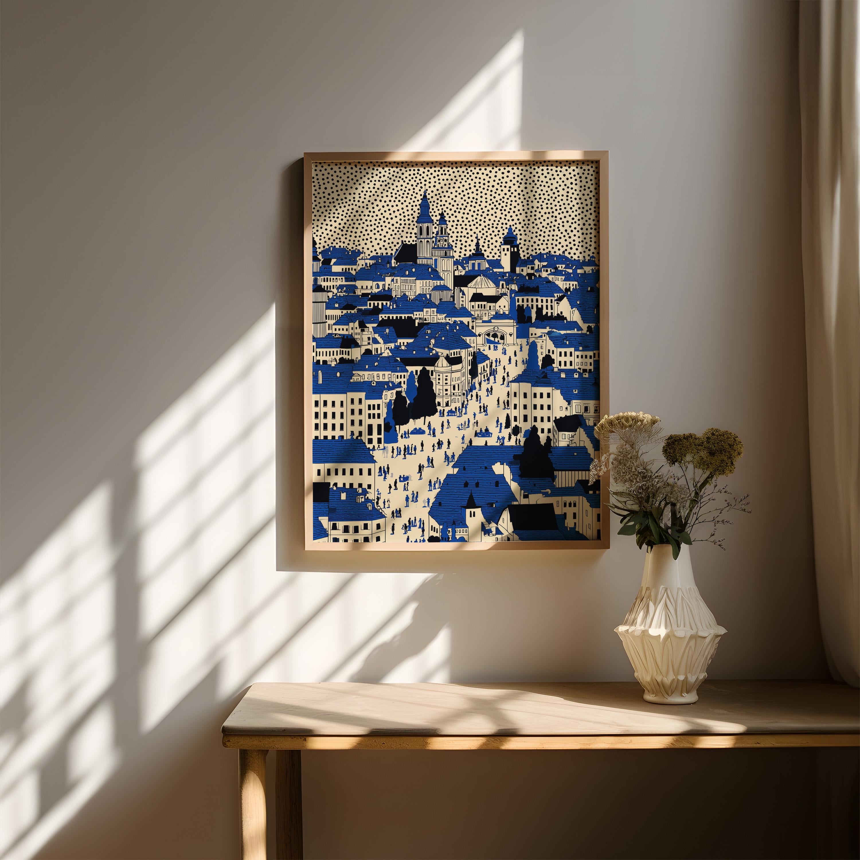 Krakow Poland Print, Pop Art Modern Wall Art Poster Polish Travel gift