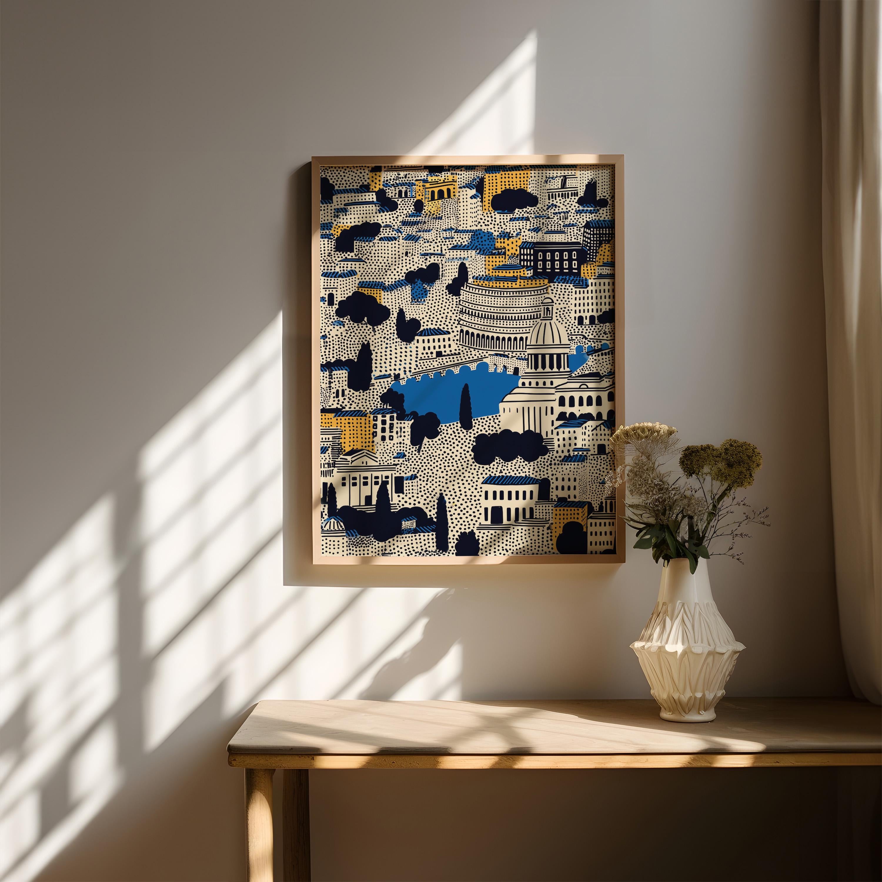 Rome Italy Wall Art Print, Pop Art Modern Poster Travel gift