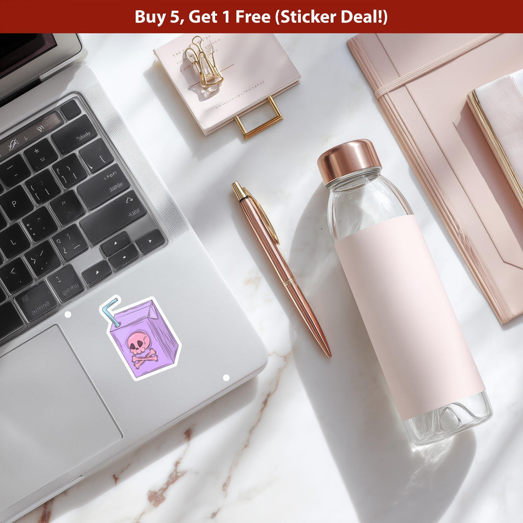 Pastel Goth Halloween Juice Sticker, Cute Halloween Spooky Vinyl Decal,