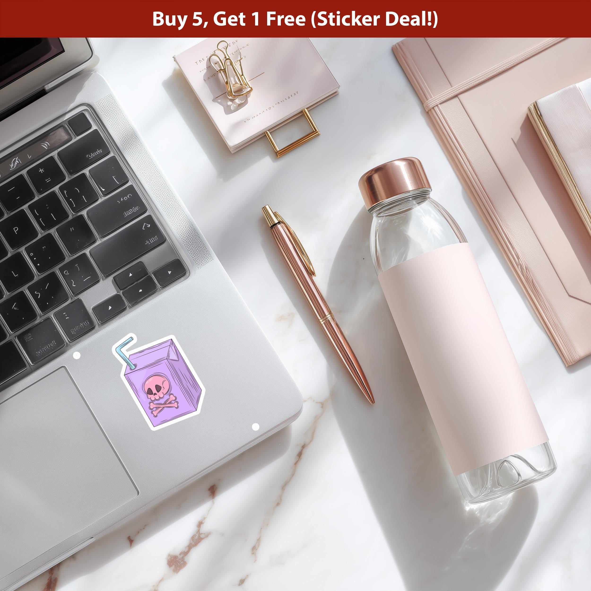 Pastel Goth Halloween Juice Sticker, Cute Halloween Spooky Vinyl Decal,