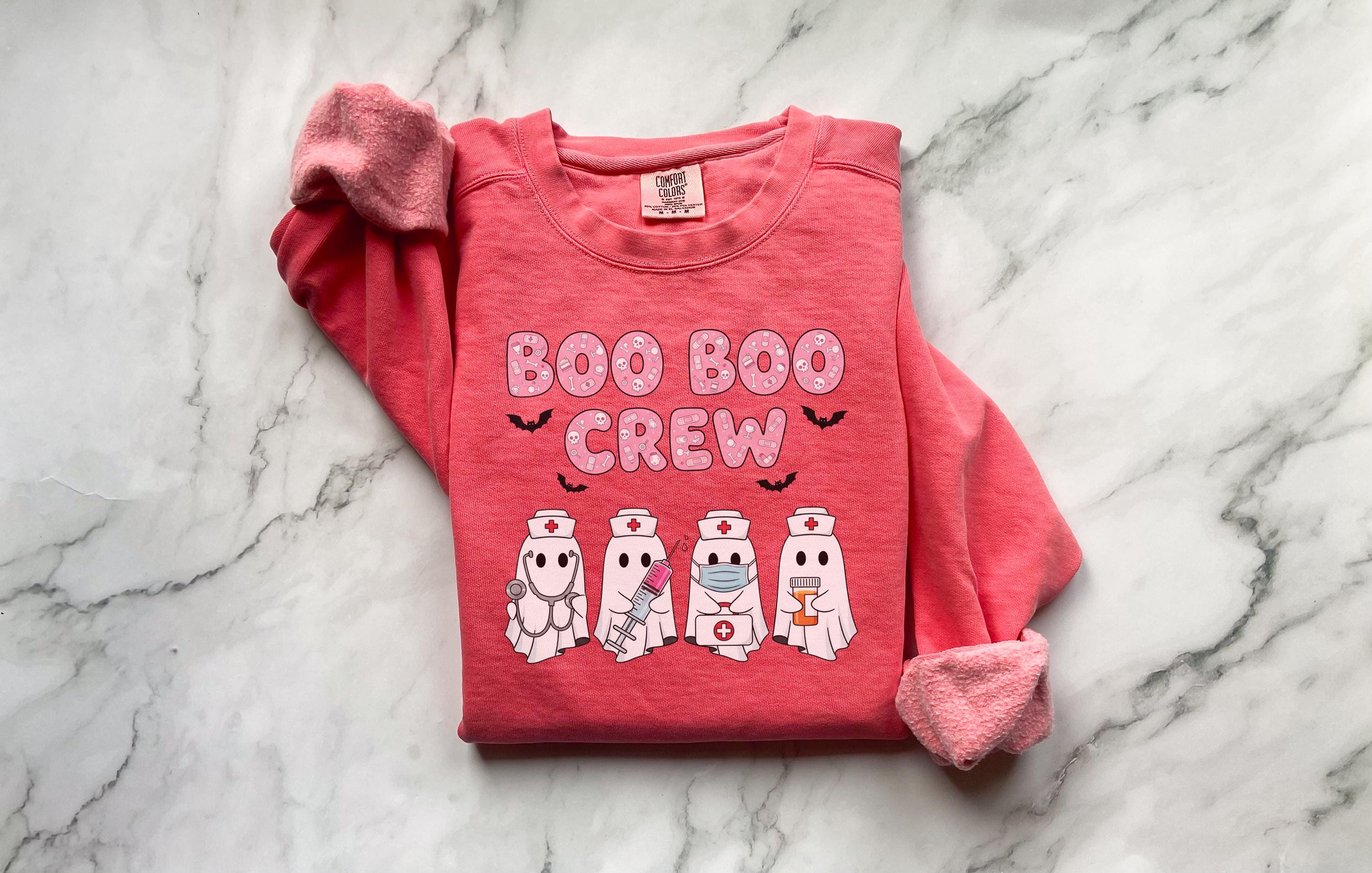 Boo Boo Crew Halloween Nurse Ghost Sweatshirt, Medical crew Shirt, Funny Fall Spooky Season Gift for Nurse or Healthcare Worker