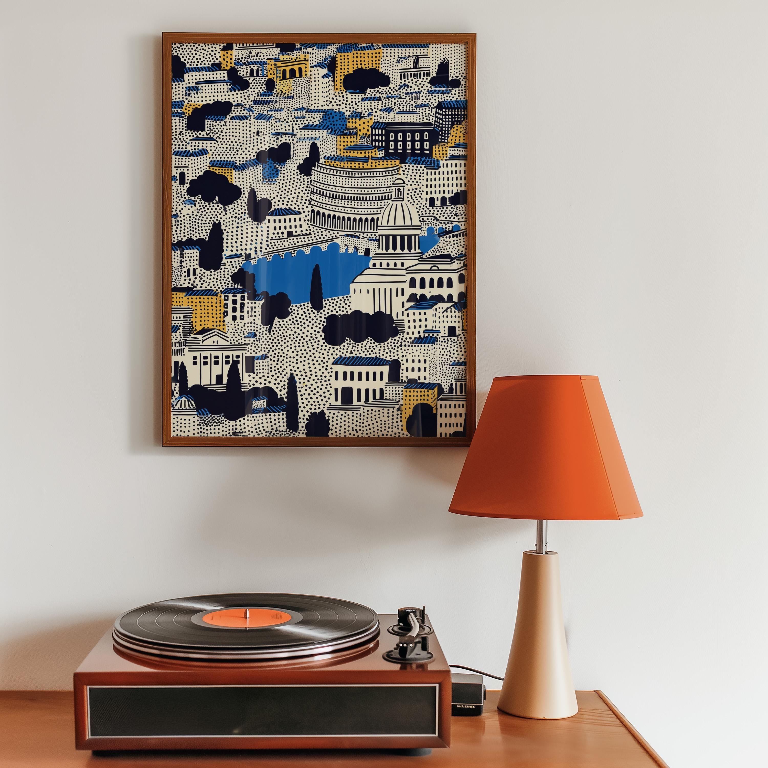 Rome Italy Wall Art Print, Pop Art Modern Poster Travel gift