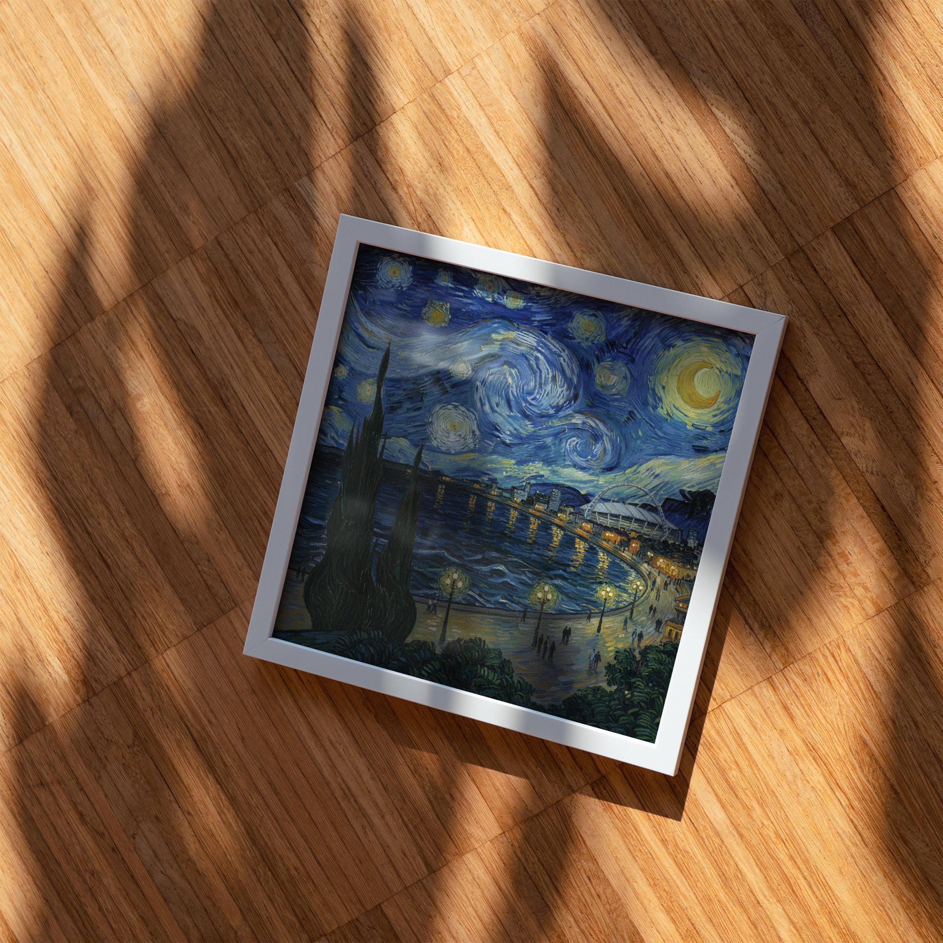Durban South Africa Starry Night Wall Art, Van Gogh Print, Travel Gift Home Decor