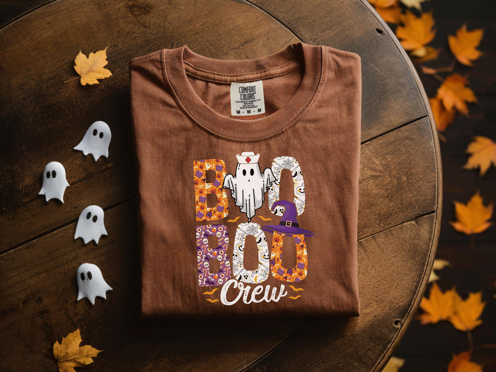 Witch Boo Boo Crew Halloween Nurse shirt, Medical crew Cute Ghost Sweatshirt, Funny Fall Spooky Season Gift for Nurse or Healthcare Worker