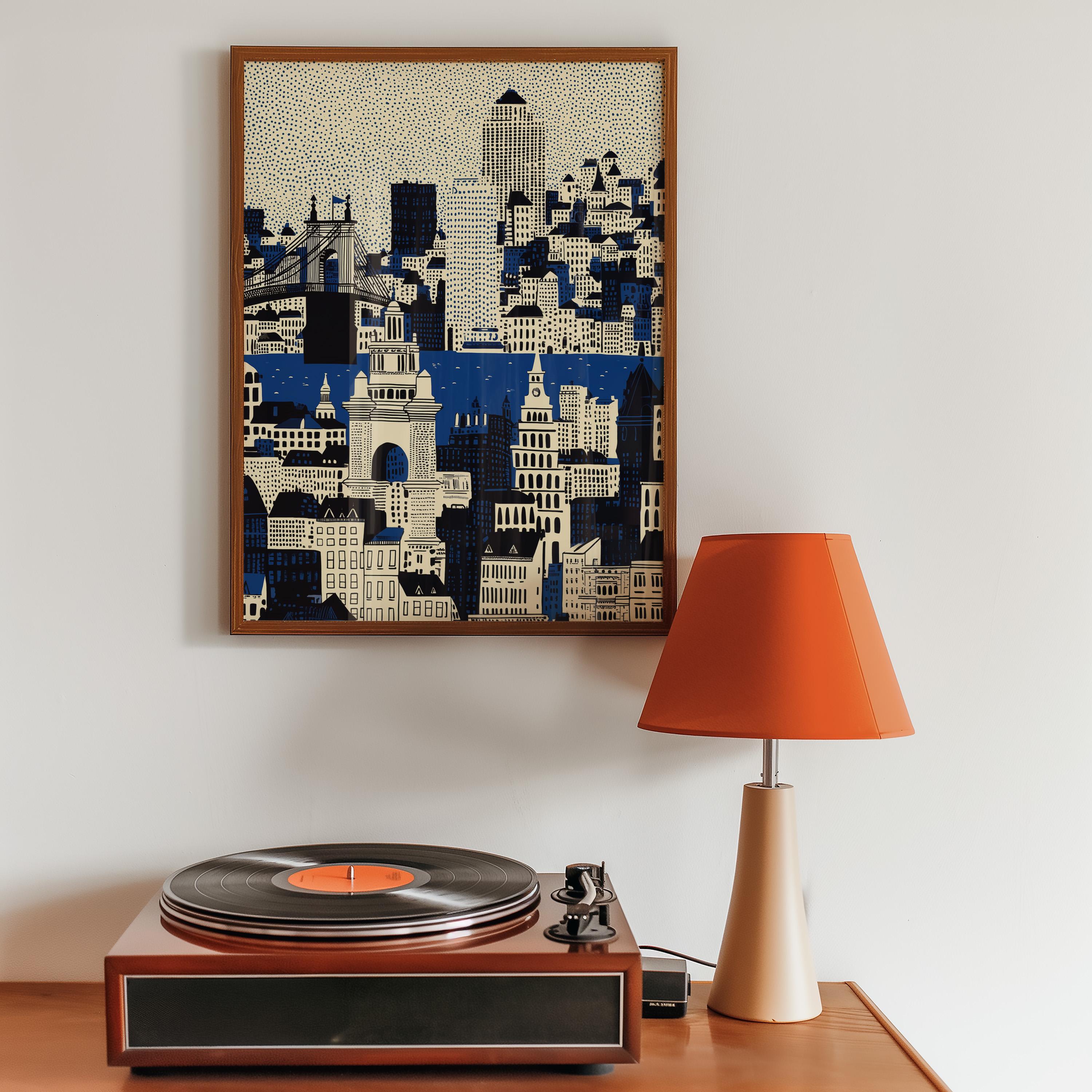 Cincinnati Ohio Wall Art Print, Pop Art Modern Poster Travel gift