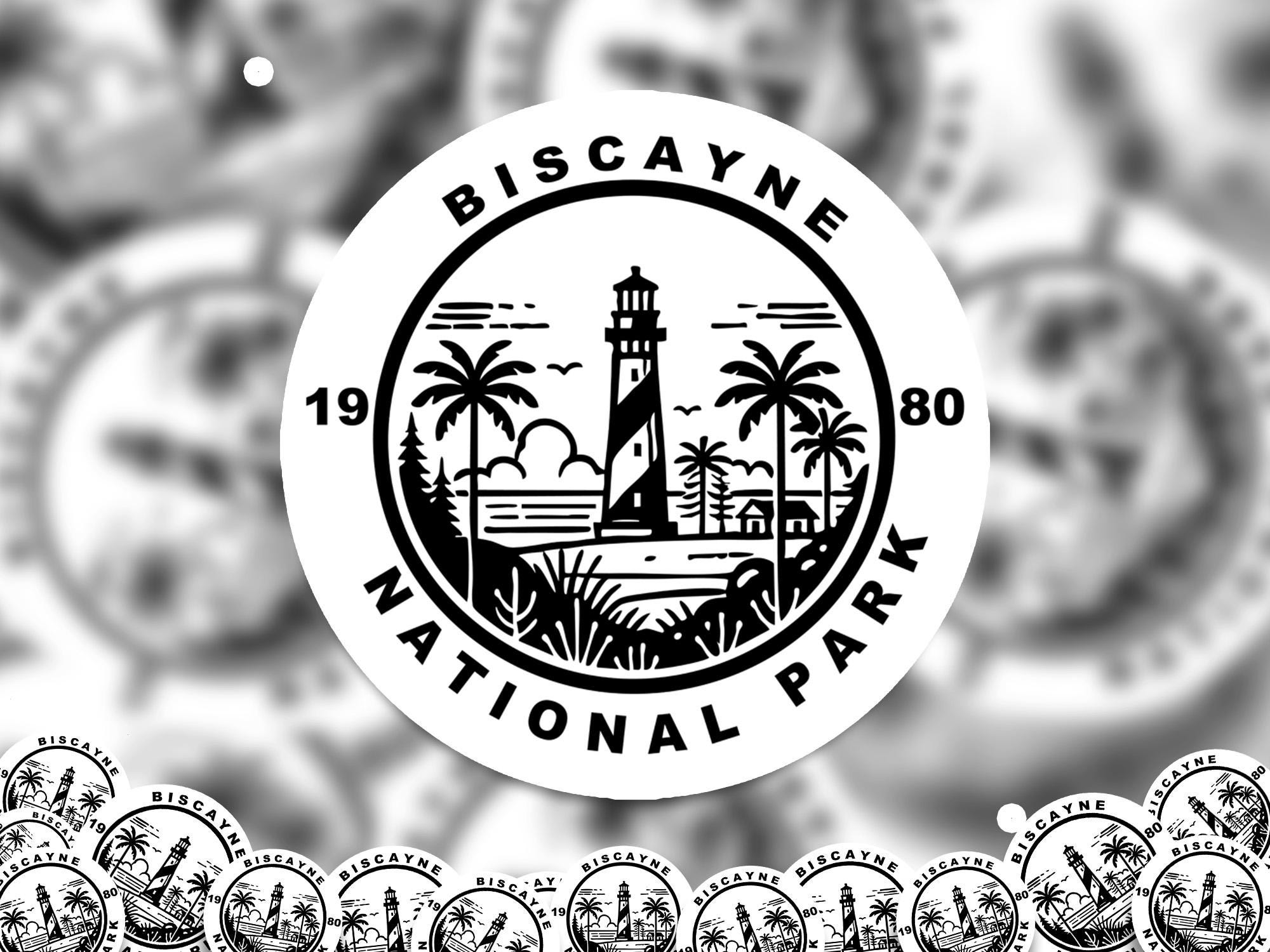 Biscayne National Park Sticker, Kiss-Cut Vinyl, Waterproof USA Decal Badge Collection