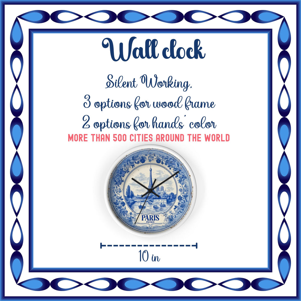 Tokyo Japan Wall Clock Vintage Van Gogh Starry Night Japanese Home Gift