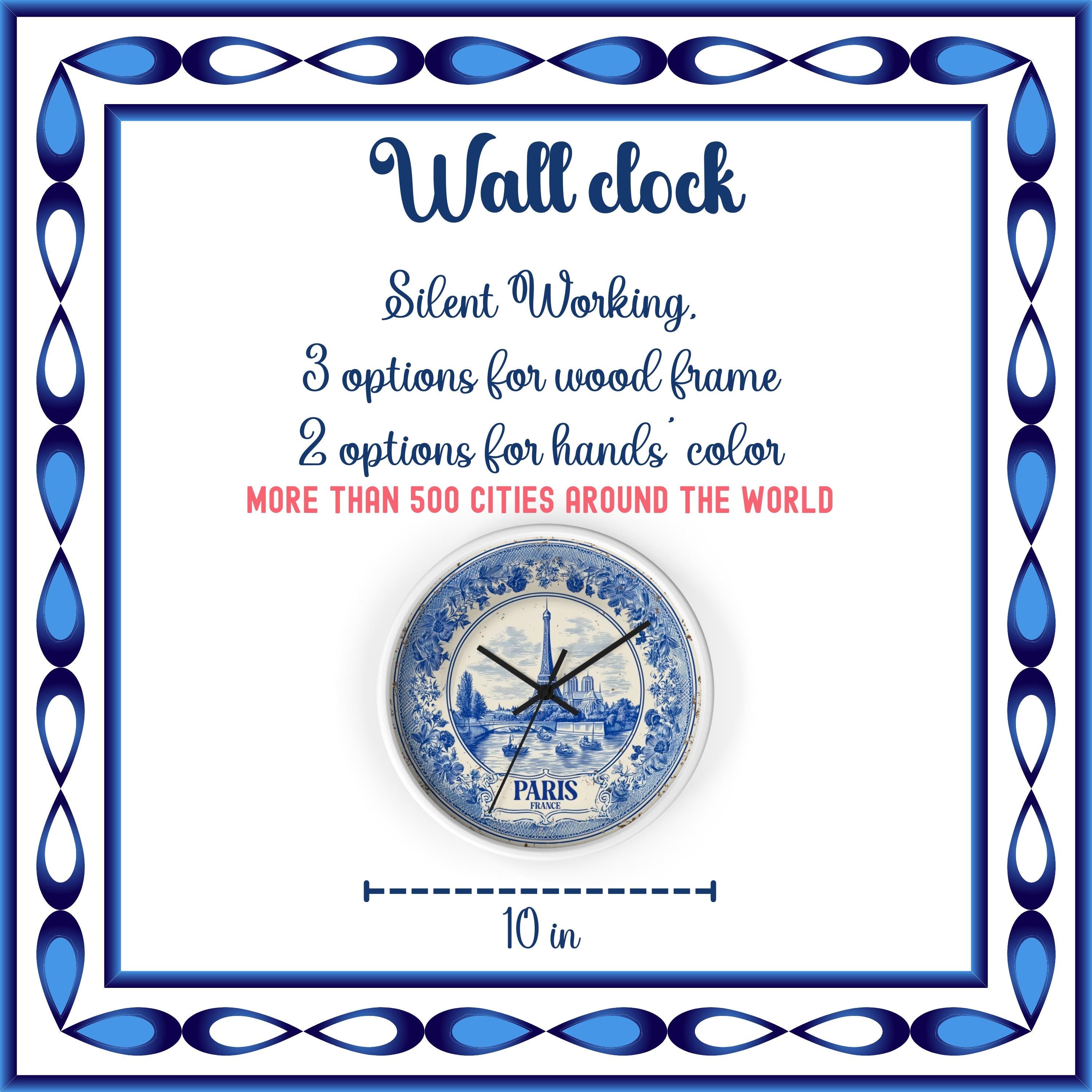 Tokyo Japan Wall Clock Vintage Van Gogh Starry Night Japanese Home Gift
