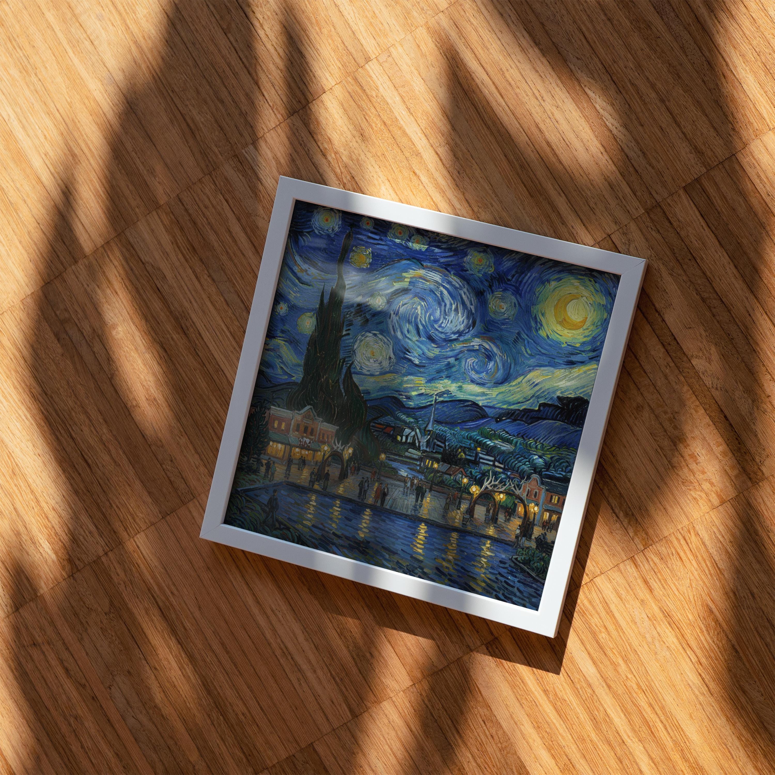 Jackson Wyoming Starry Night Wall Art, Van Gogh Print, Travel Gift Home Decor