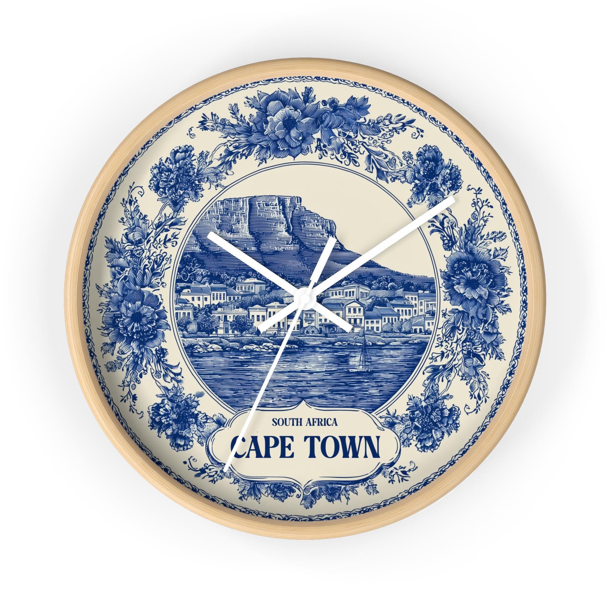 Cancun Mexico Wall Clock, Delf style Home Decor, Vintage City Travel Keepsake Art