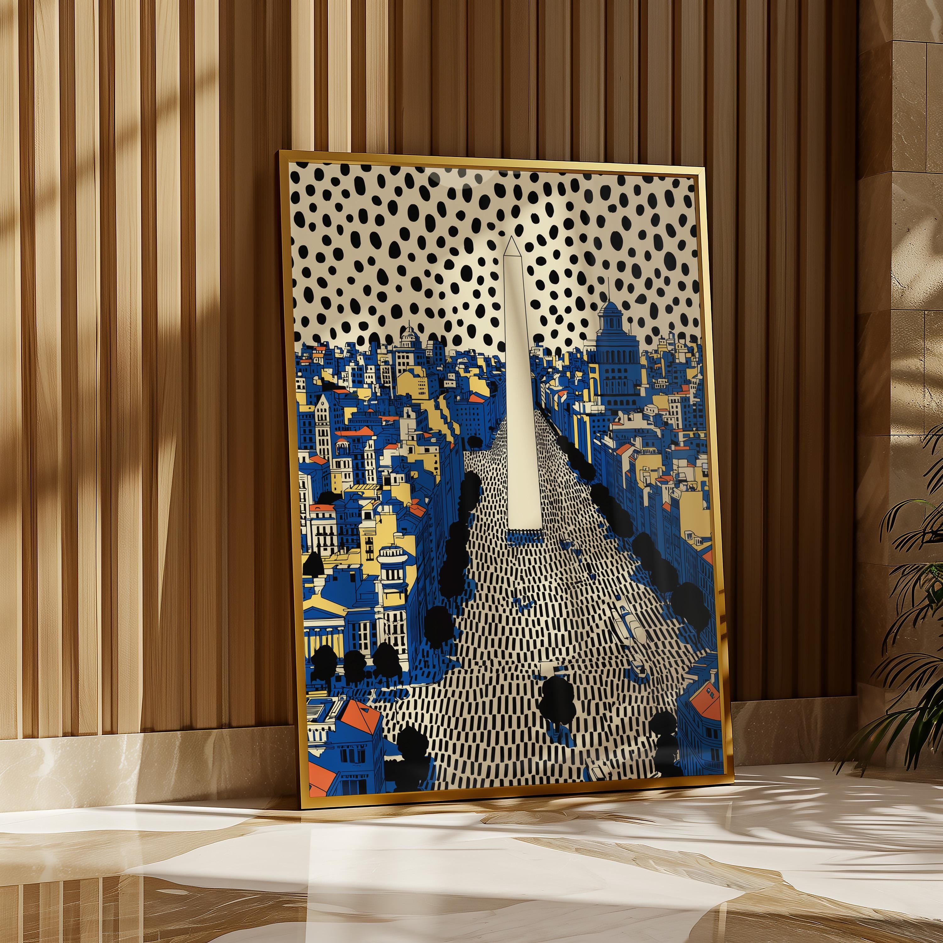 Buenos Aires Argentina Wall Art Print, Pop Art Modern Poster Travel gift