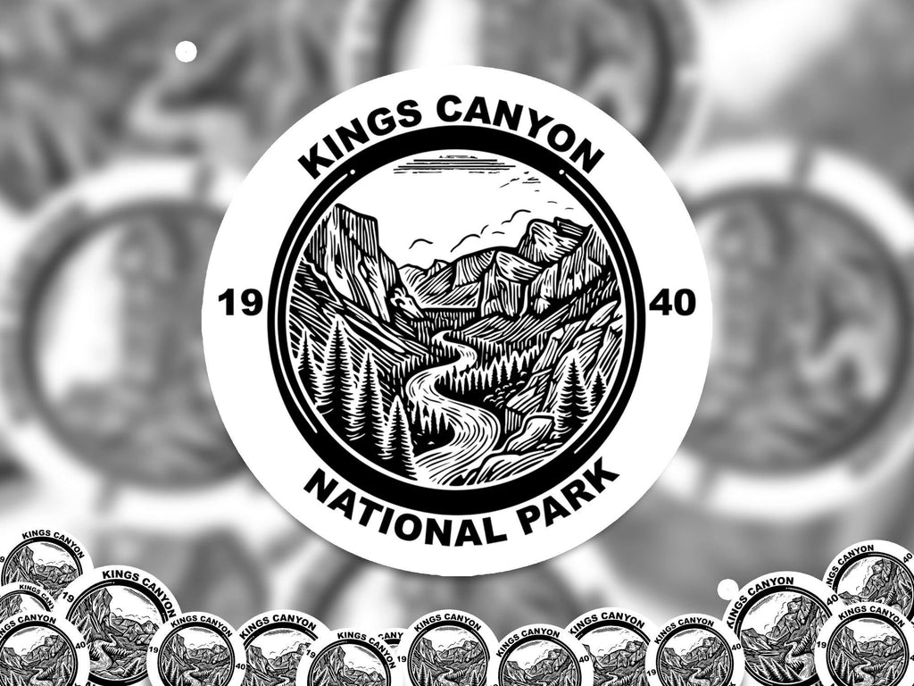 Kings Canyon National Park Sticker, Kiss-Cut Vinyl, Waterproof USA Decal Badge Collection