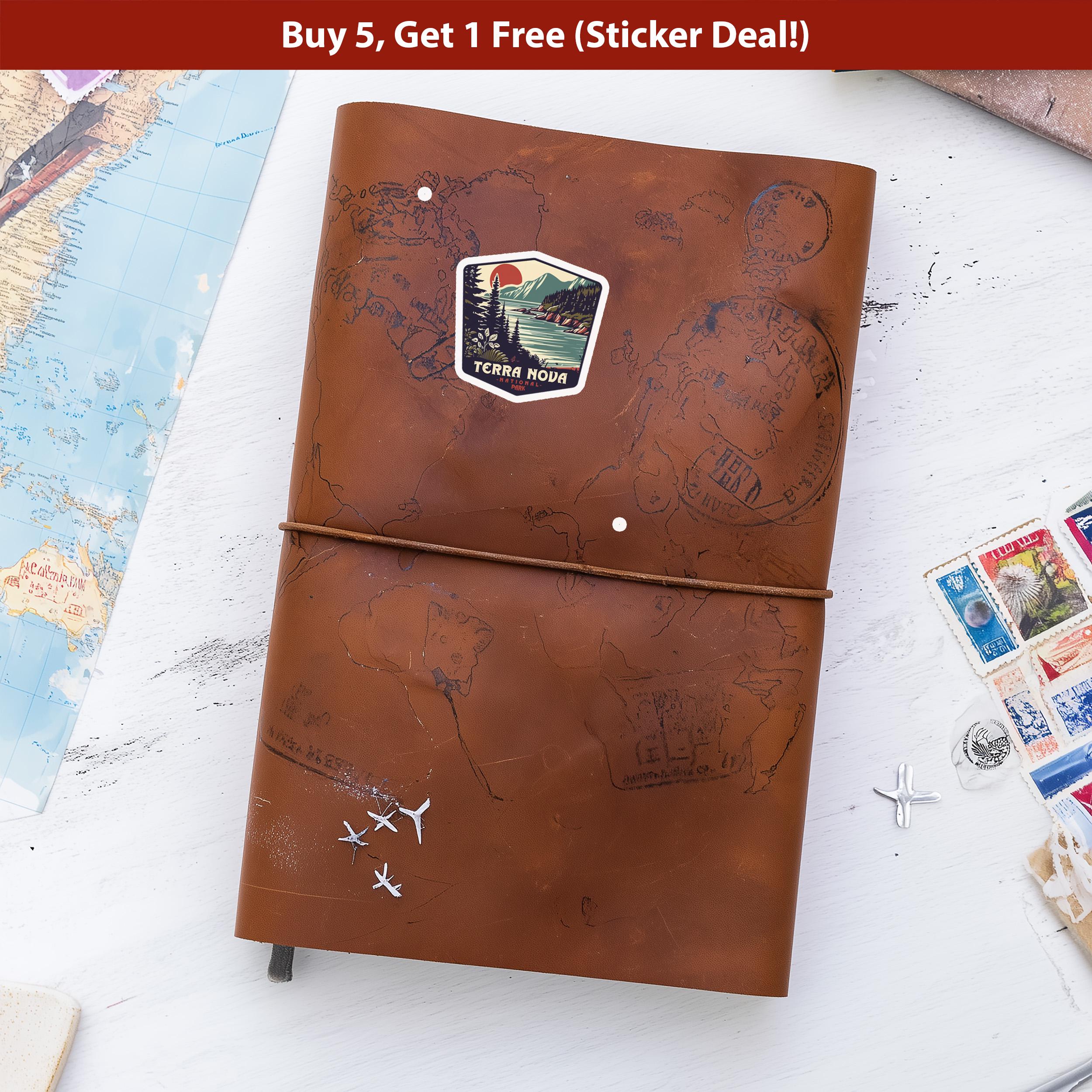 Terra Nova National Park Sticker, Vinyl Canada Newfoundland and Labrador, Retro Water Bottle Decal Hiking