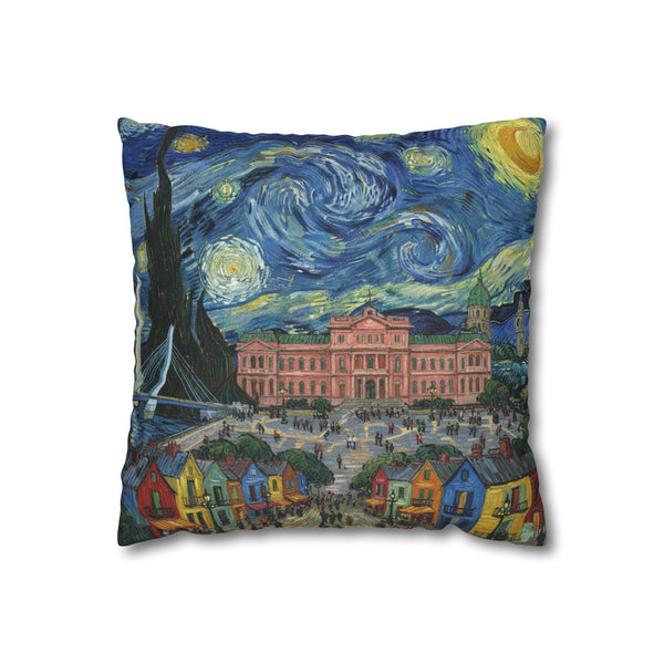 Buenos Aires Argentina Pillowcase Starry Night, Van Gogh Throw Pillow Canvas Home Decor Gift