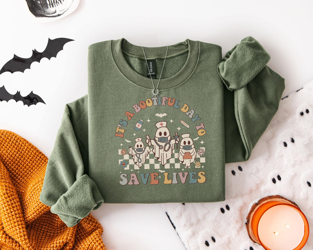 Spooky Season Nurse Shirt: Halloween Boo Crew - CNA, LPN Gift