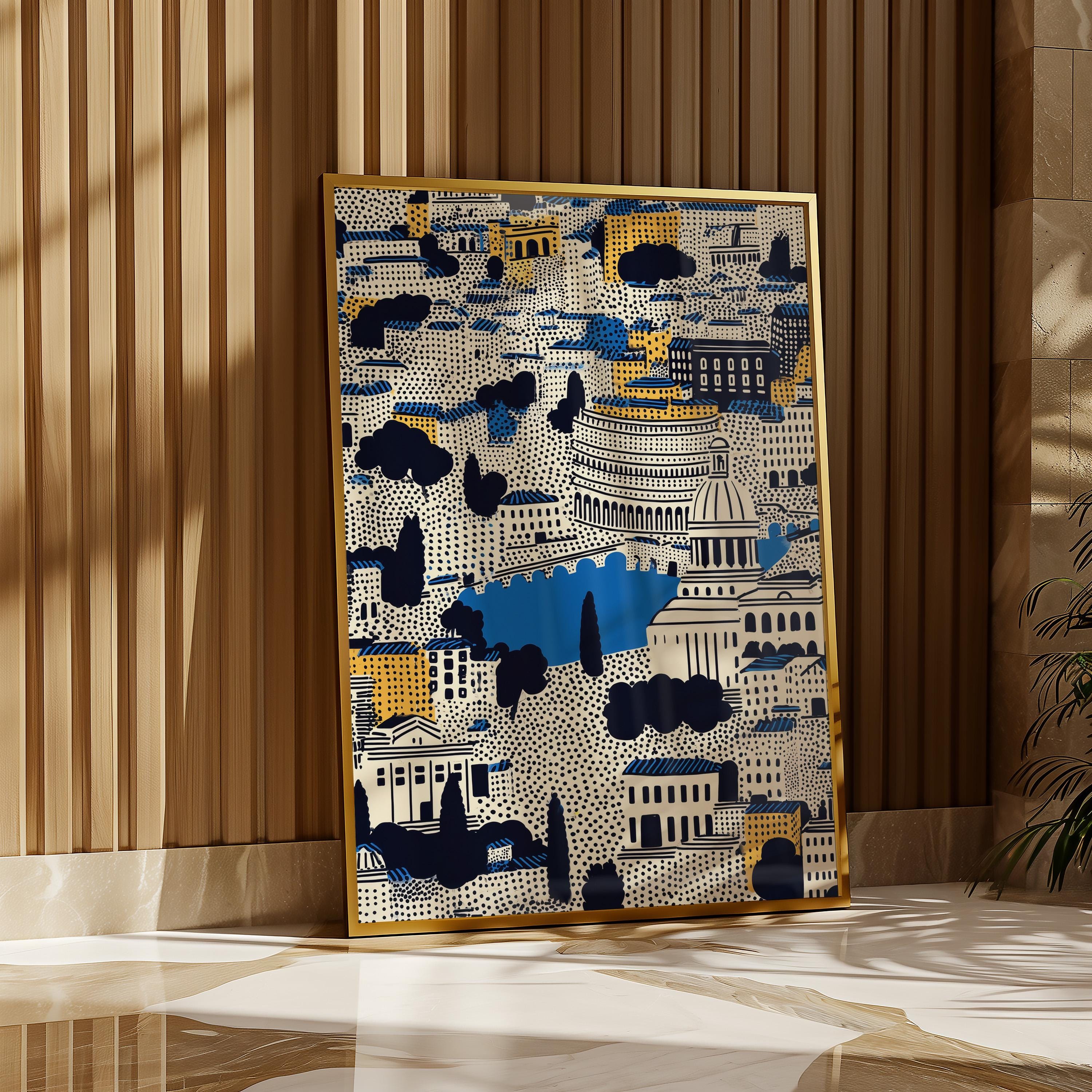Rome Italy Wall Art Print, Pop Art Modern Poster Travel gift