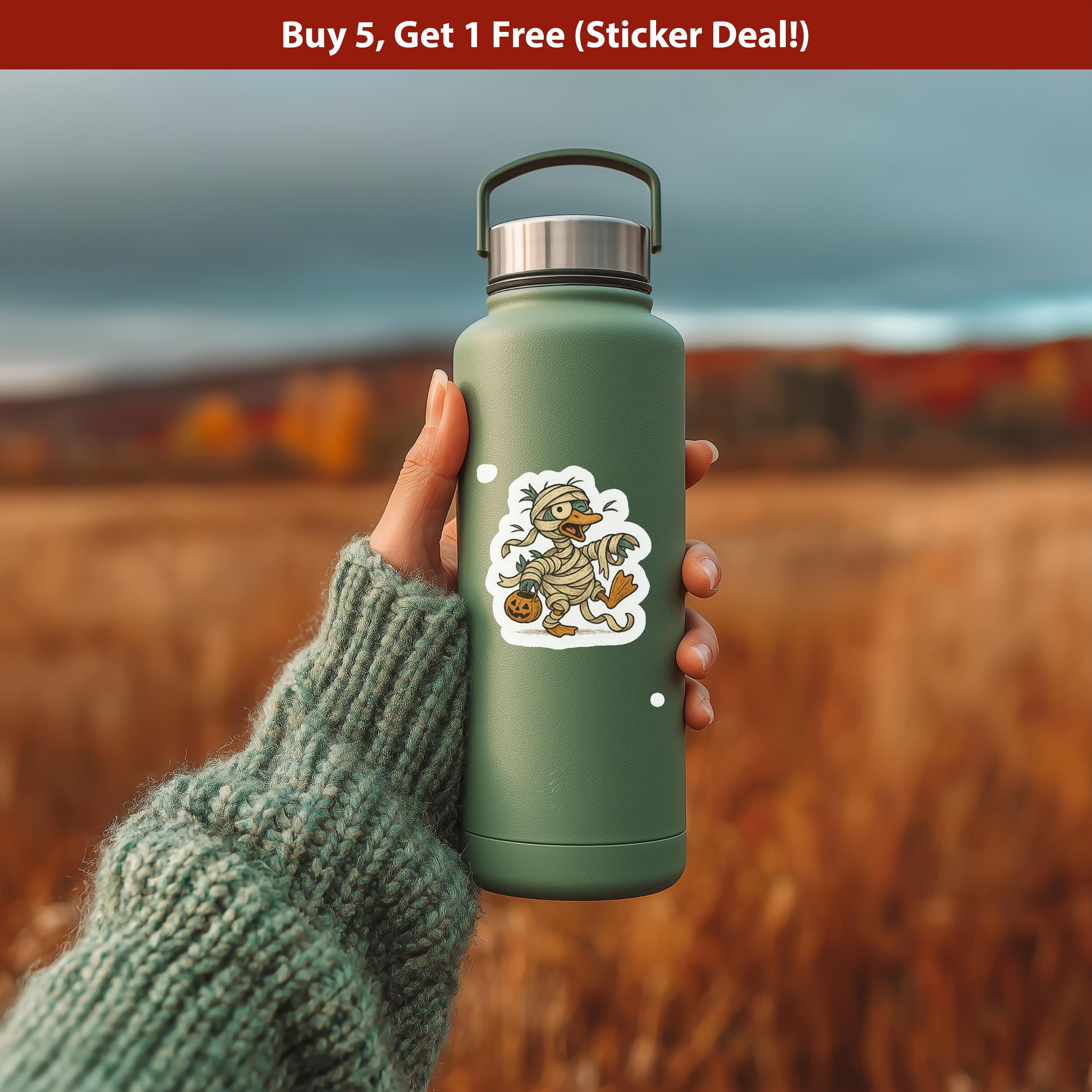 Zombie Goose Sticker, Spooky Halloween Waterproof Decal for tumbler, kindle