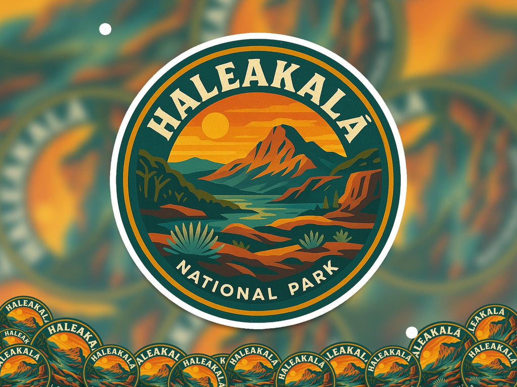 Haleakala National Park Sticker, Retro Vinyl Waterproof Decal, Vintage USA Travel Collection