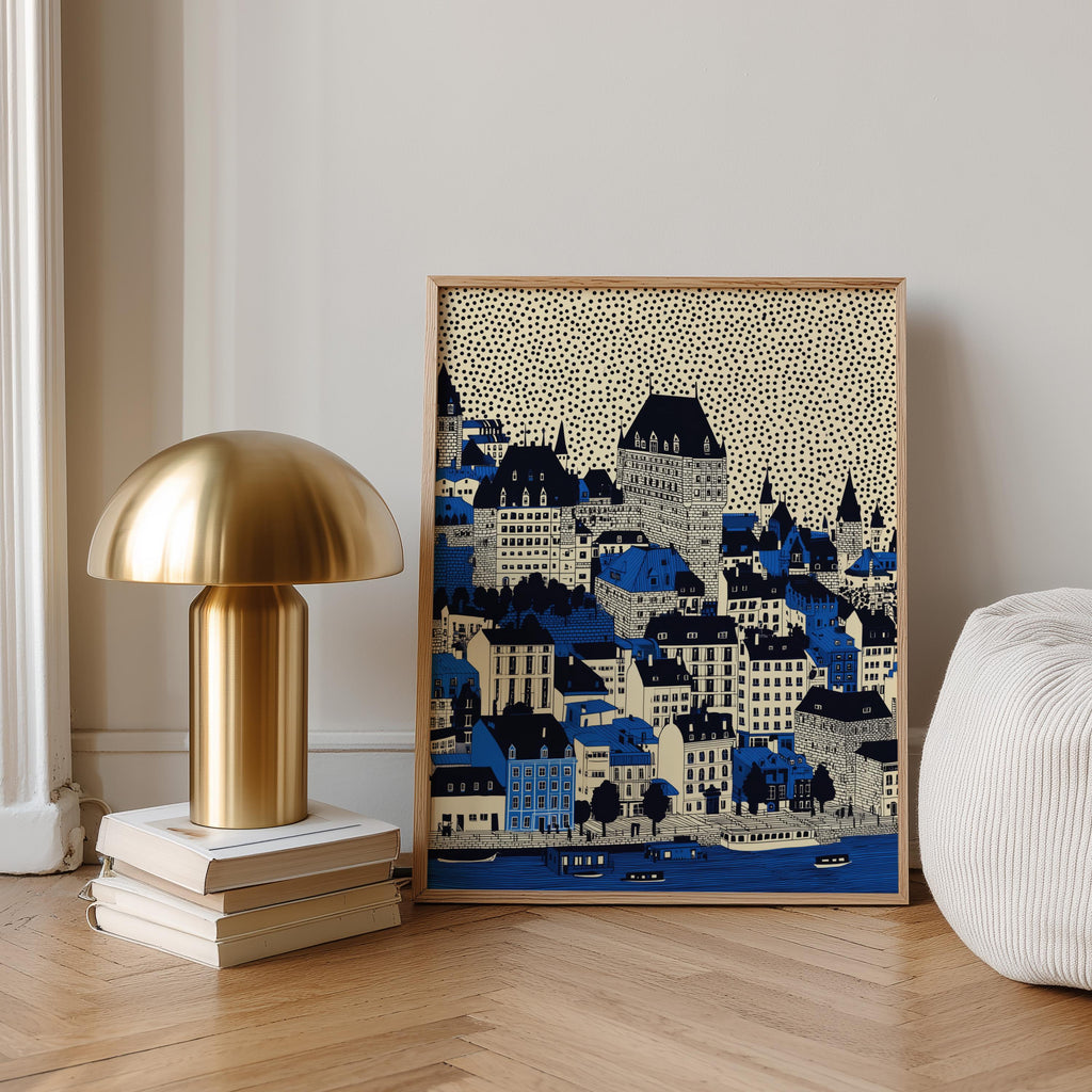 Quebec Wall Art Print, Pop Art Modern Large Size Poster Travel Gift Canvas Canada