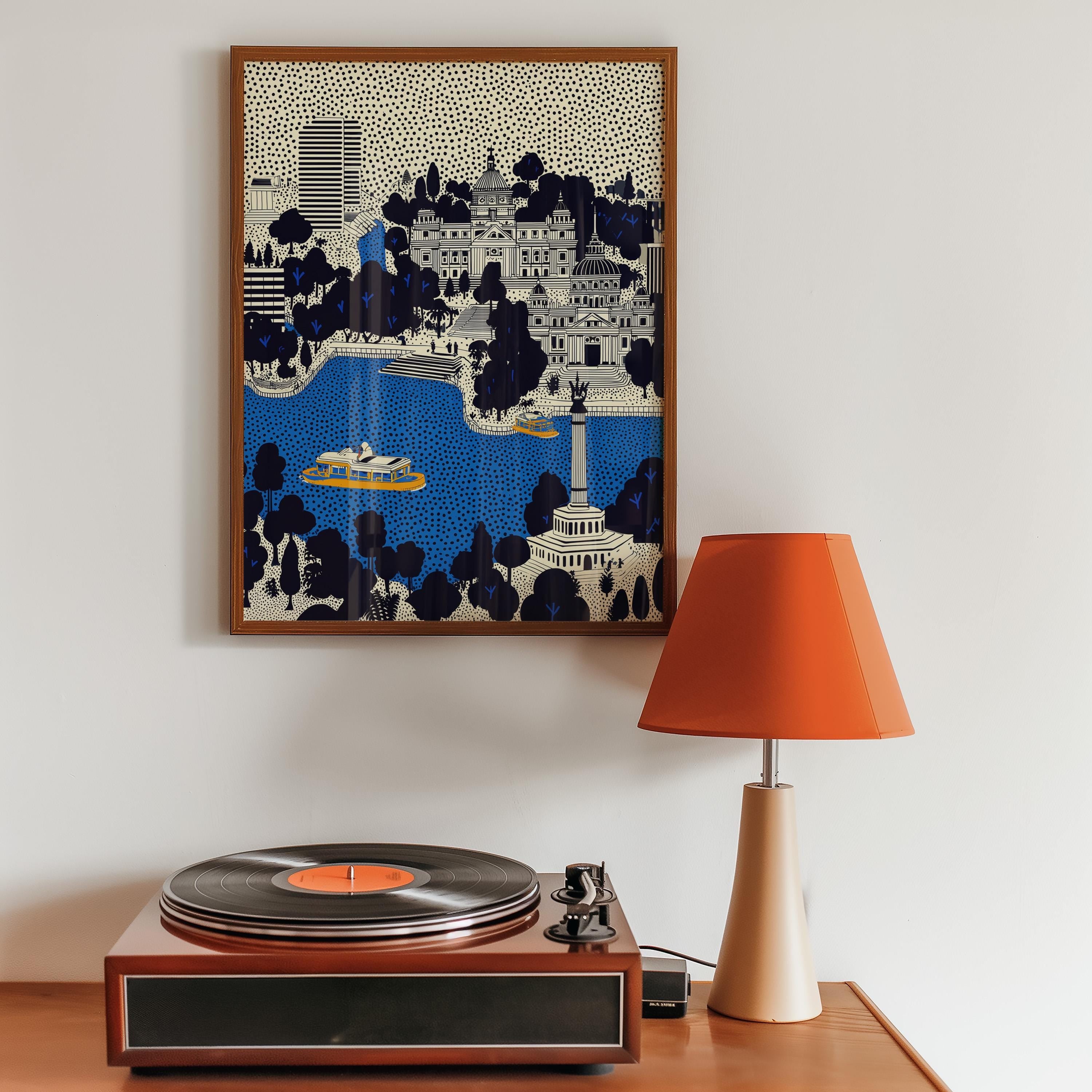 Mexico City Mexico Wall Art Print, Pop Art Modern Large Size Poster Mexican Travel Gift Canvas