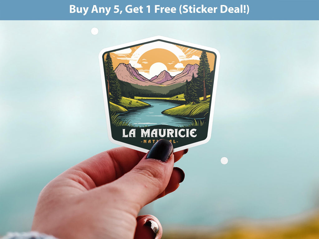 La Mauricie National Park Sticker, Vinyl Canada Quebec, Retro Water Bottle Decal Hiking