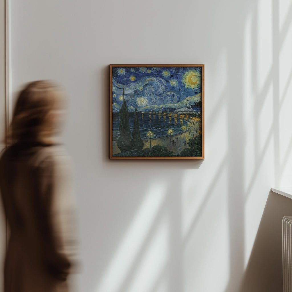 Durban South Africa Starry Night Wall Art, Van Gogh Print, Travel Gift Home Decor