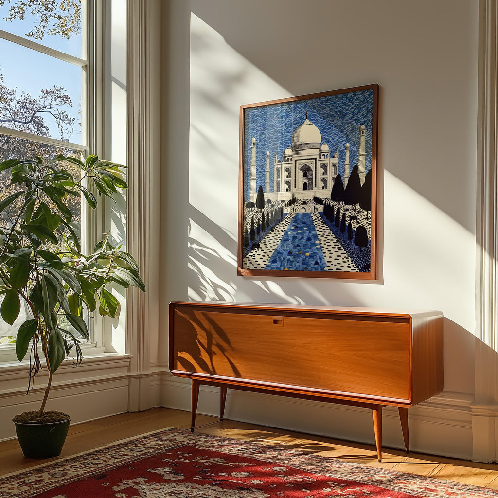 Taj Mahal Print, Pop Art Modern Wall Art Poster India Travel gift