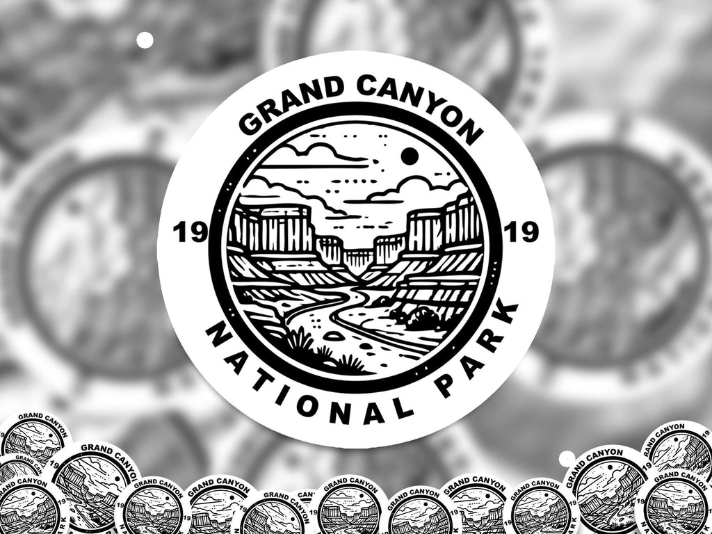 Grand Canyon National Park Sticker, Kiss-Cut Vinyl, Waterproof USA Decal Badge Collection