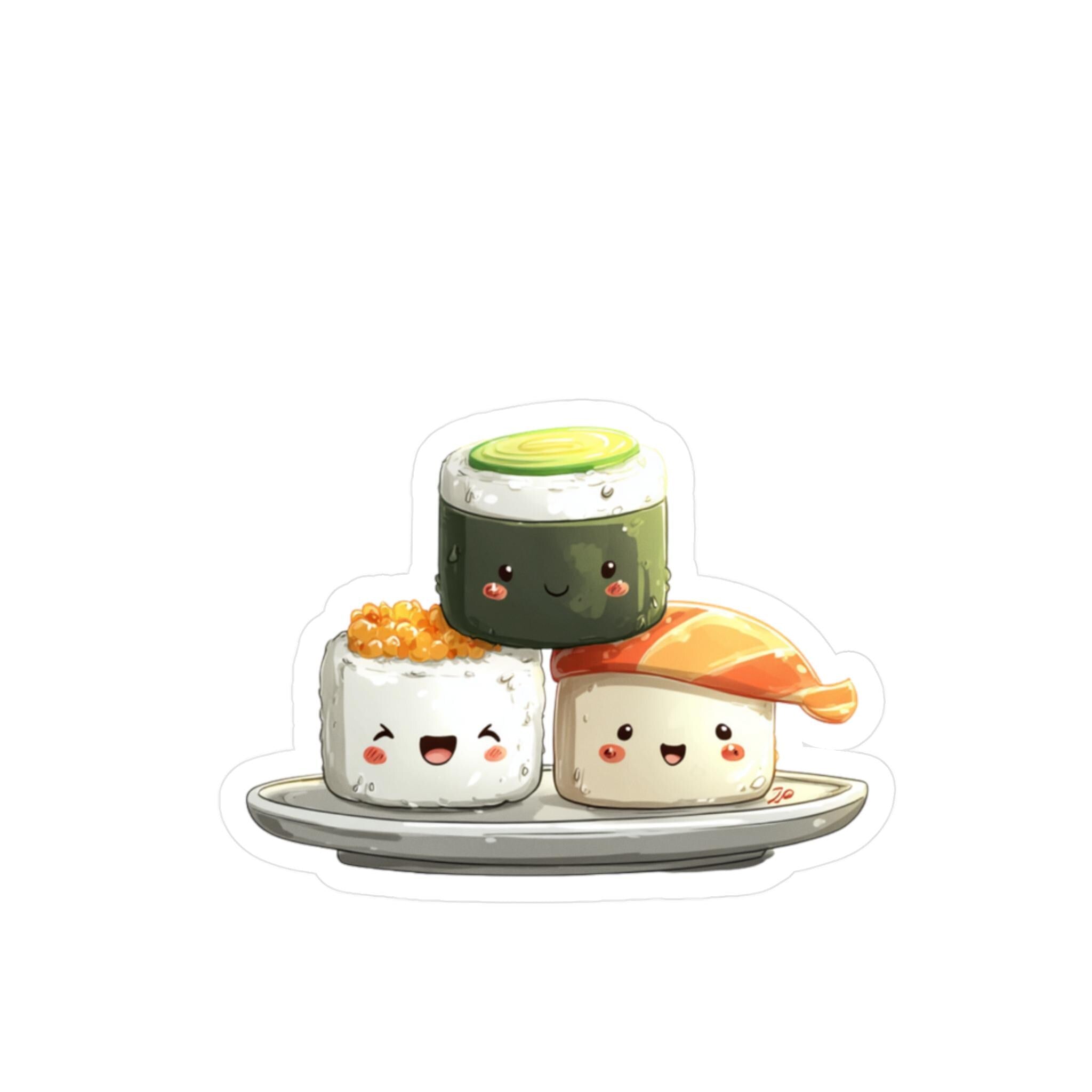 Sushi Kawaii Sticker: Waterproof Vinyl Decal for Laptop & Tumbler