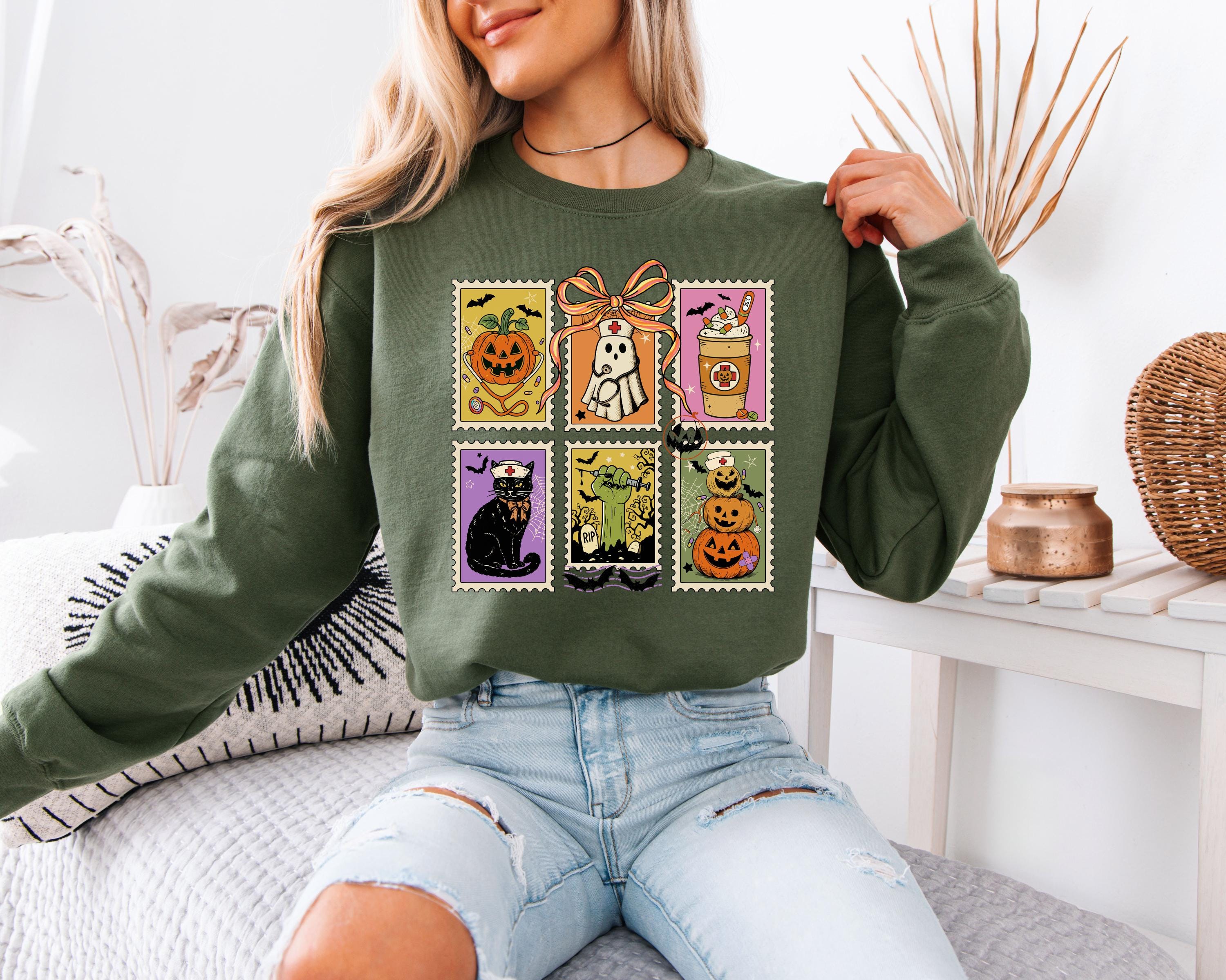 Halloween Nurse Sweatshirt: Spooky Season ER Crew Shirt