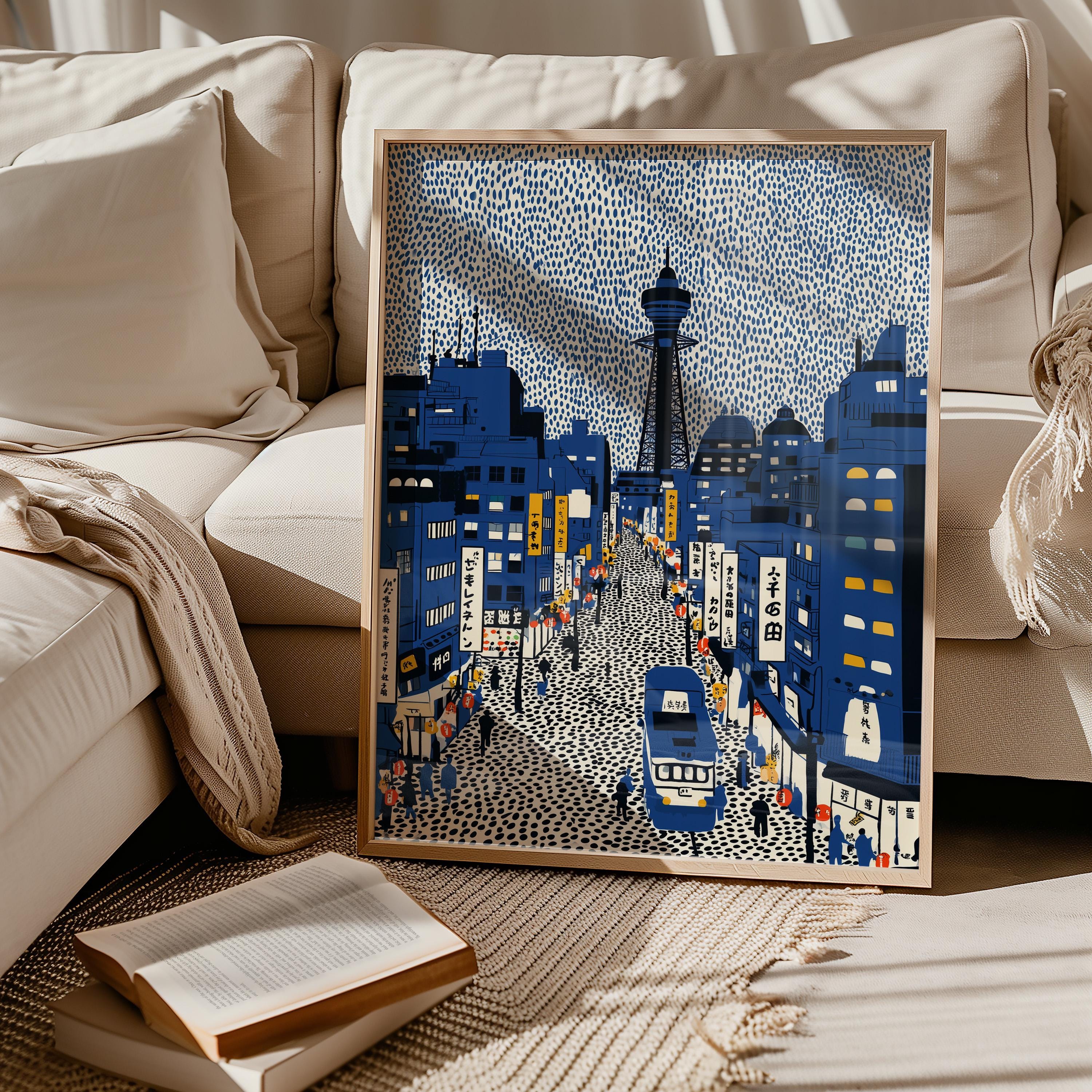 Osaka Japan Wall Art Print, Pop Art Modern Poster Japanese Travel Gift Canvas