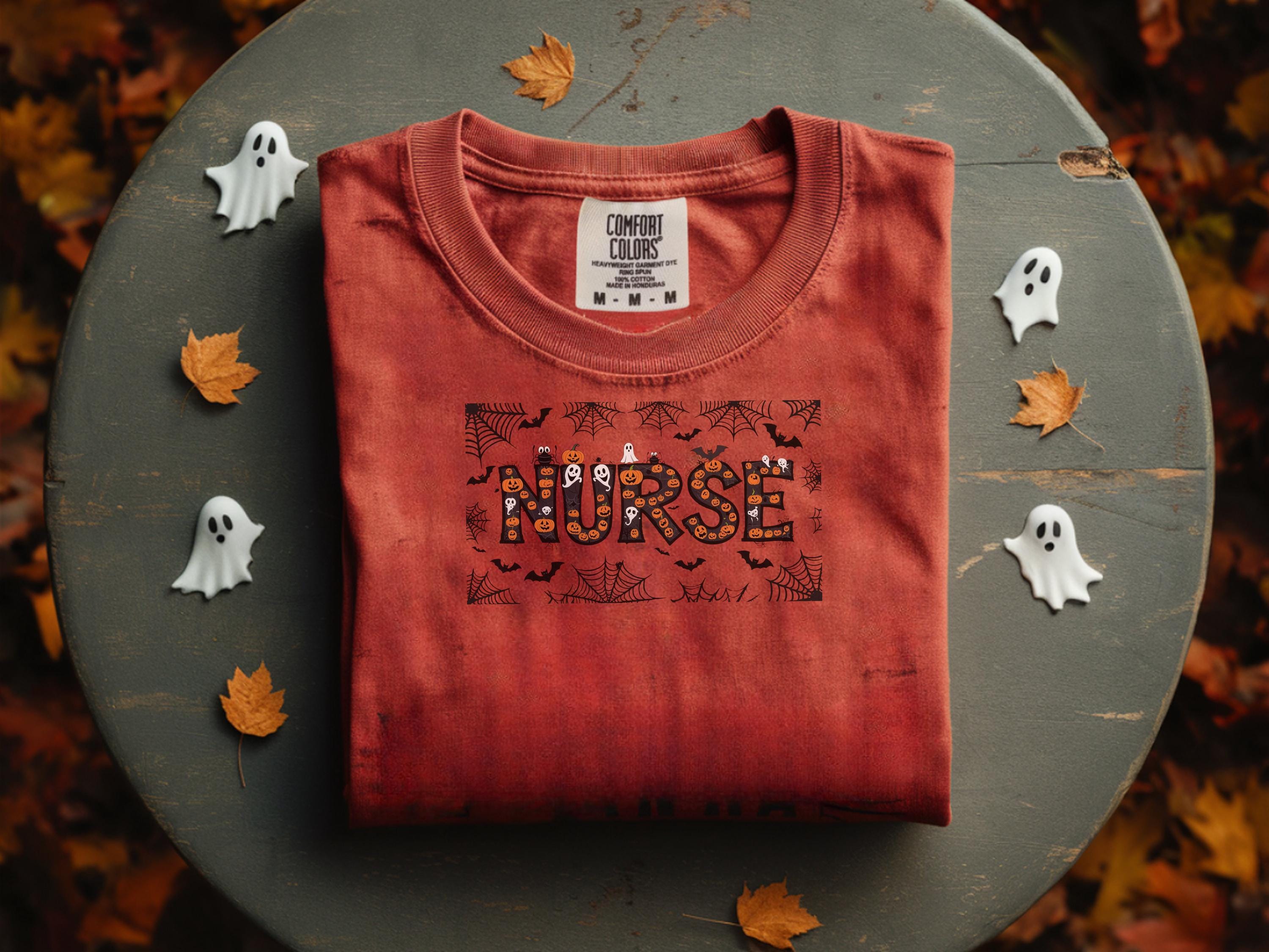 Spooky Nurse Shirt For Halloween Season, Cute Scary desgin, Gift Idea for Nurse & healthcare crew