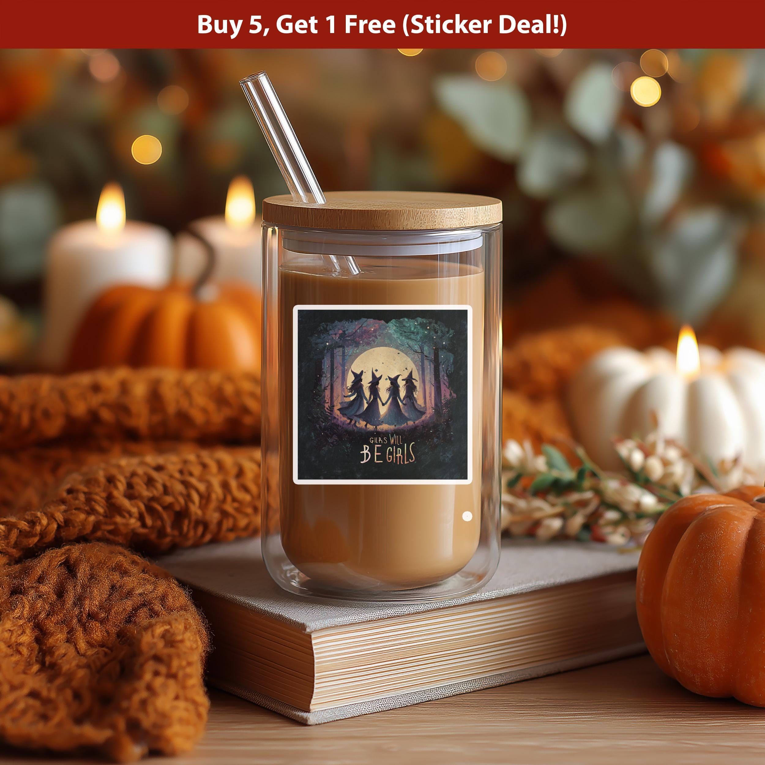 Girls Will be Girls Coven Sticker, Aurora Witch Vinyl Decal, waterproof Feminist kindle