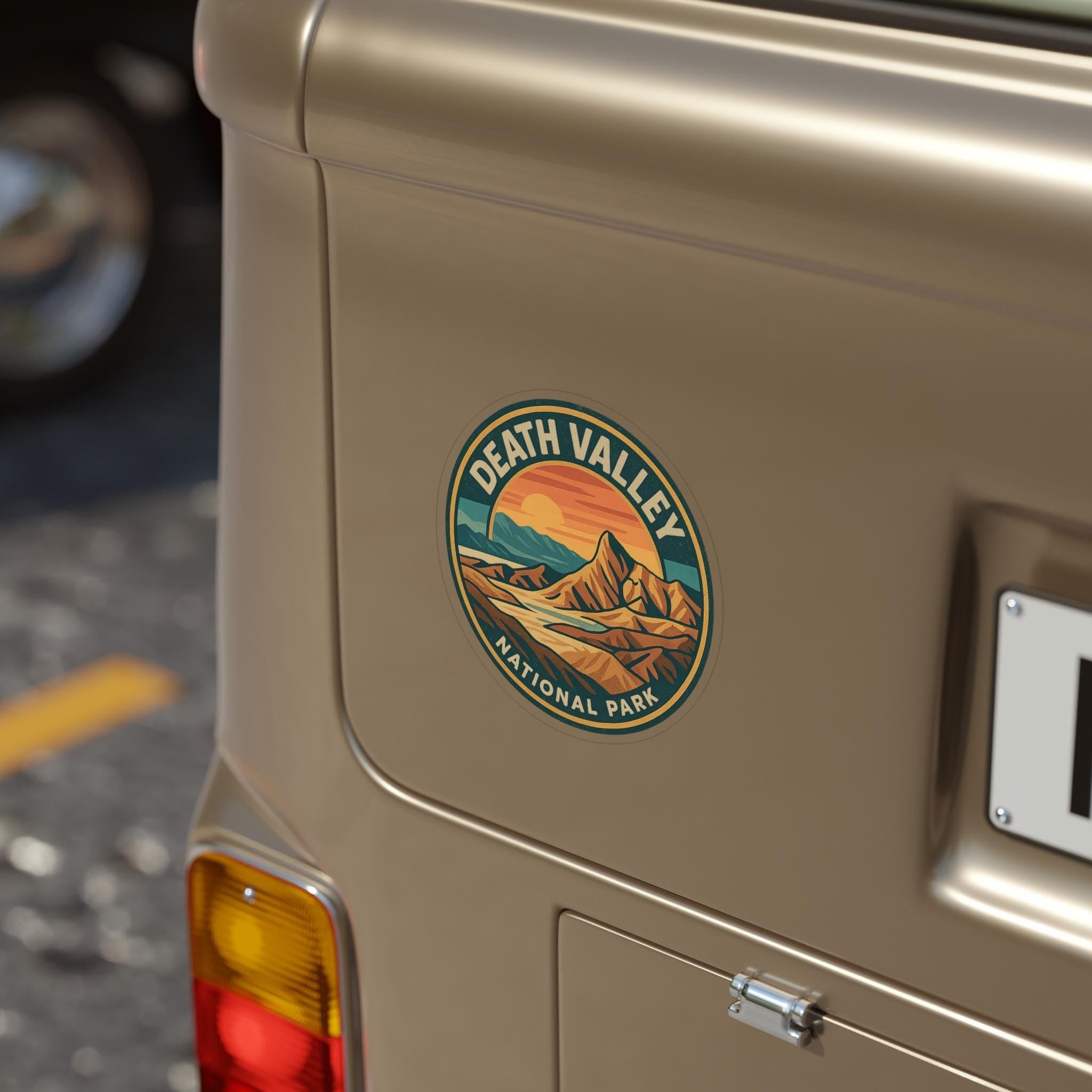 Death Valley National Park Car Sticker, Retro Vinyl Decal Bumper Sticker, Vintage Waterproof Camping