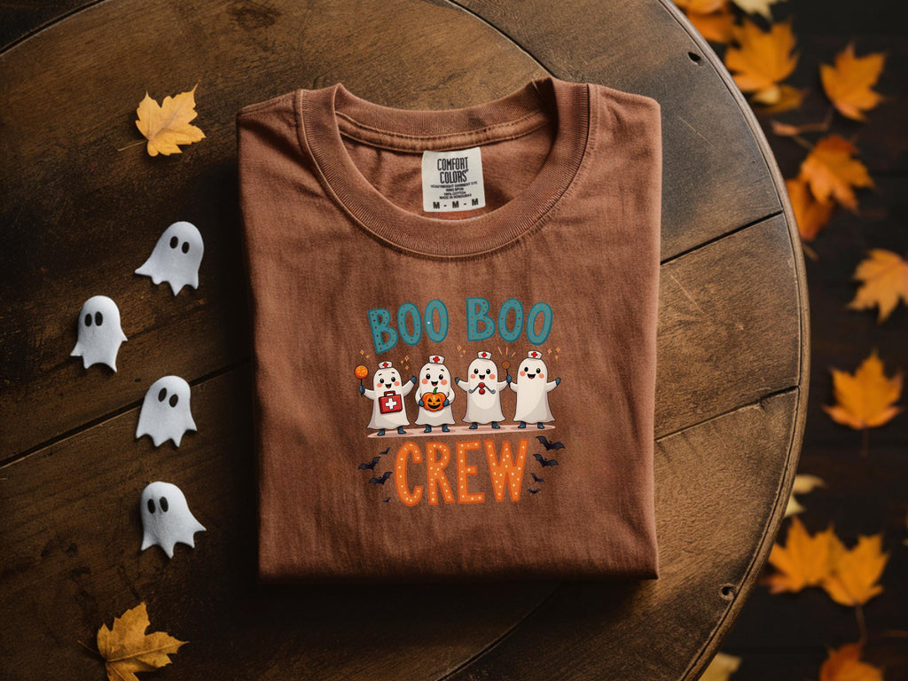 Boo Boo Crew Halloween Nurse Sweatshirt, Cute Ghost Medical Shirt, Funny Fall Spooky Season Gift for Nurse or Healthcare Worker