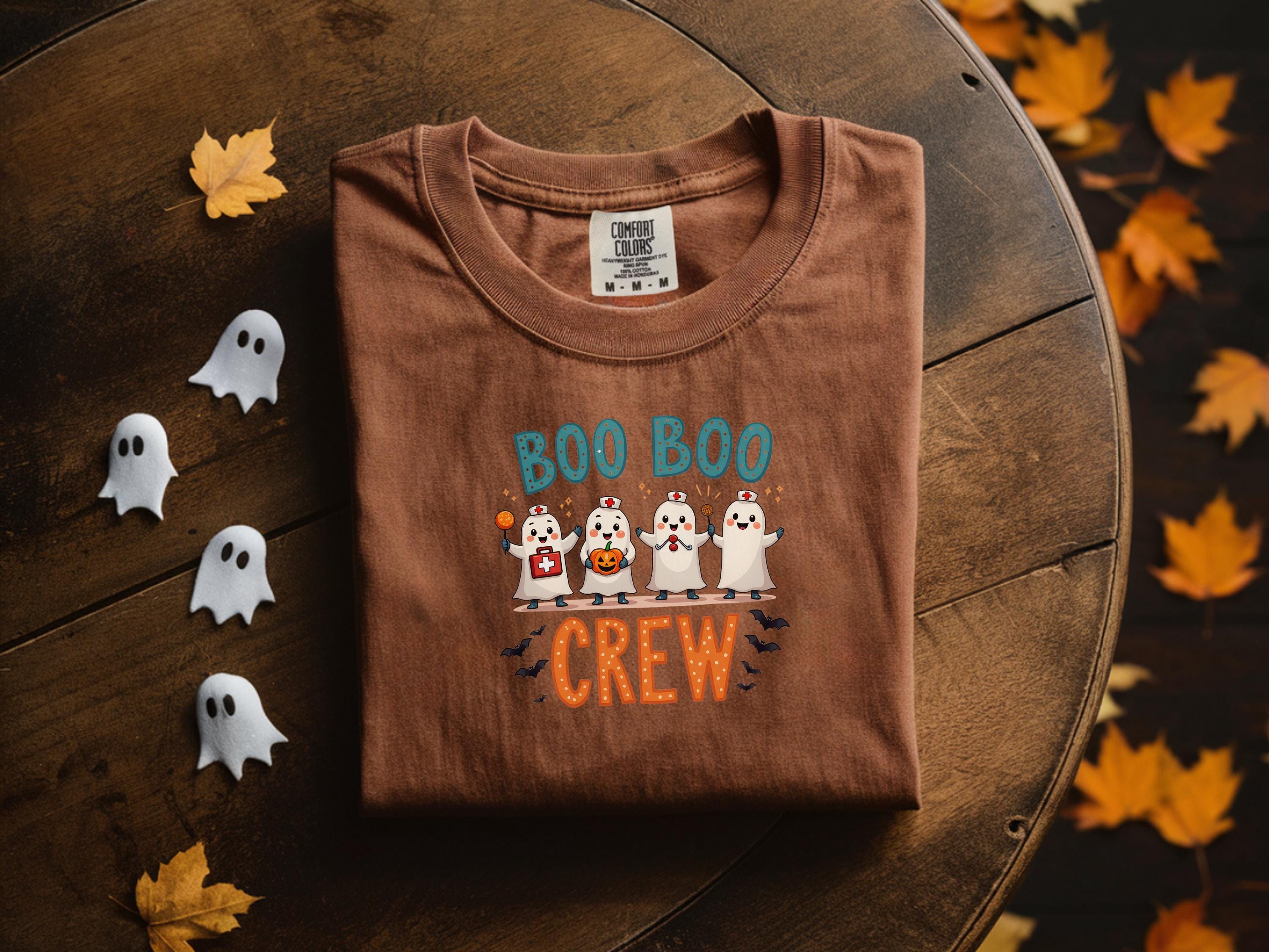 Boo Boo Crew Halloween Nurse Sweatshirt, Cute Ghost Medical Shirt, Funny Fall Spooky Season Gift for Nurse or Healthcare Worker