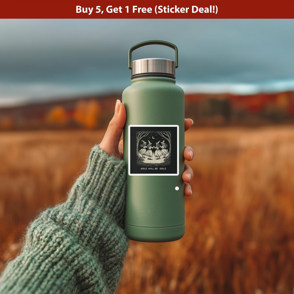 Girls Will Be Girls Sticker, Girls Will Be Girls Decal, Retro Sisterhood Magic Vinyl