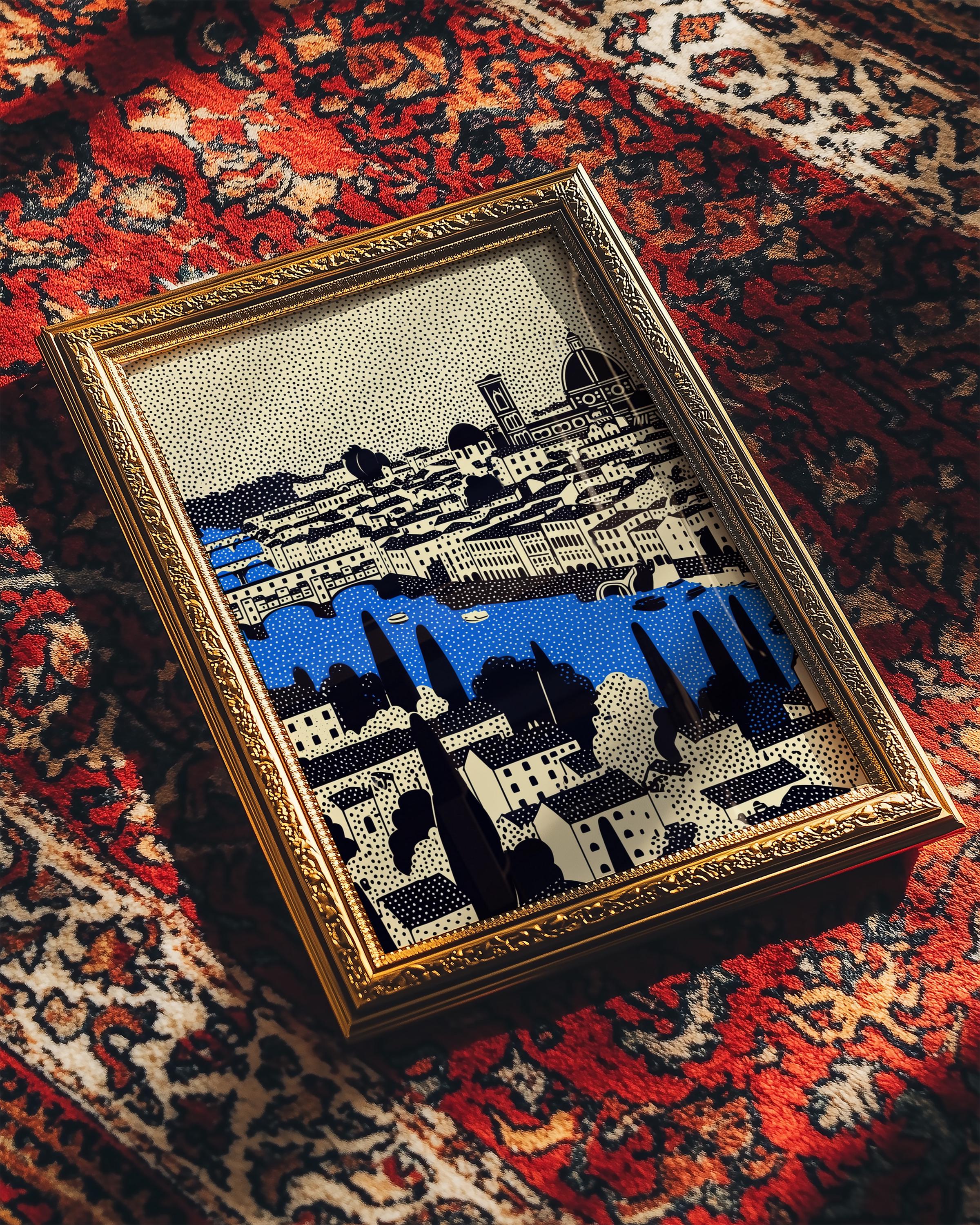 Florence Italy Wall Art Print, Pop Art Modern Poster Travel gif