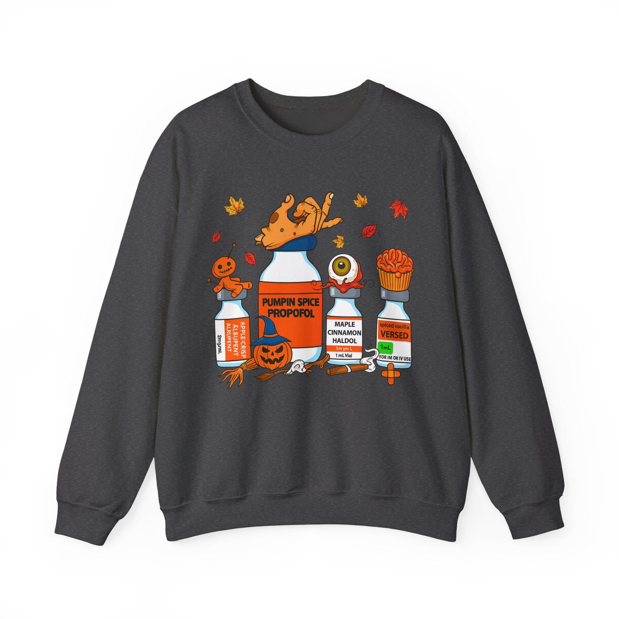 Halloween Nurse Sweatshirt, Gift For Nurse, RN,  Nurse Pills Shirt, Pumpkin Spice Propofol, Spooky Season Nurse Tee