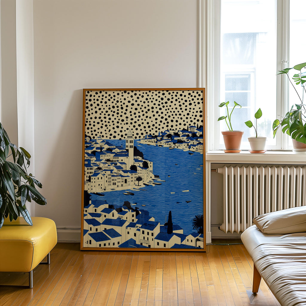 Split Croatia Wall Art Print, Pop Art Modern Large Size Poster Travel Gift Canvas