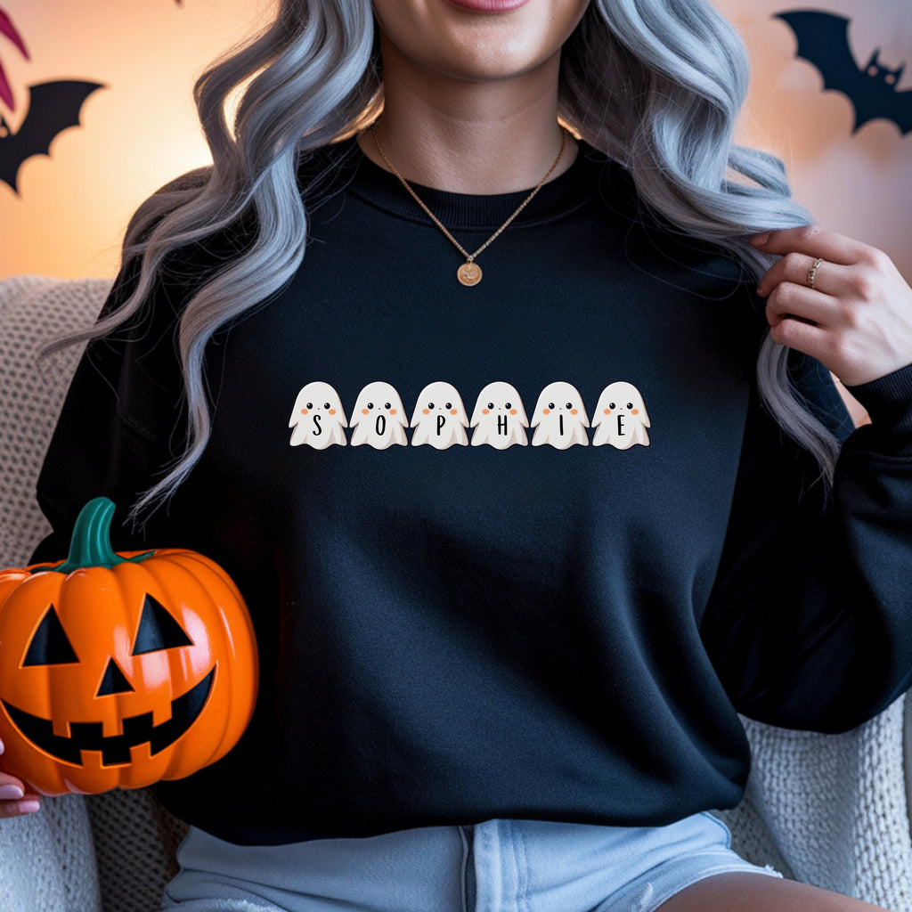 Custom Halloween Sweatshirt: Kawaii Halloween Personalized Pullover