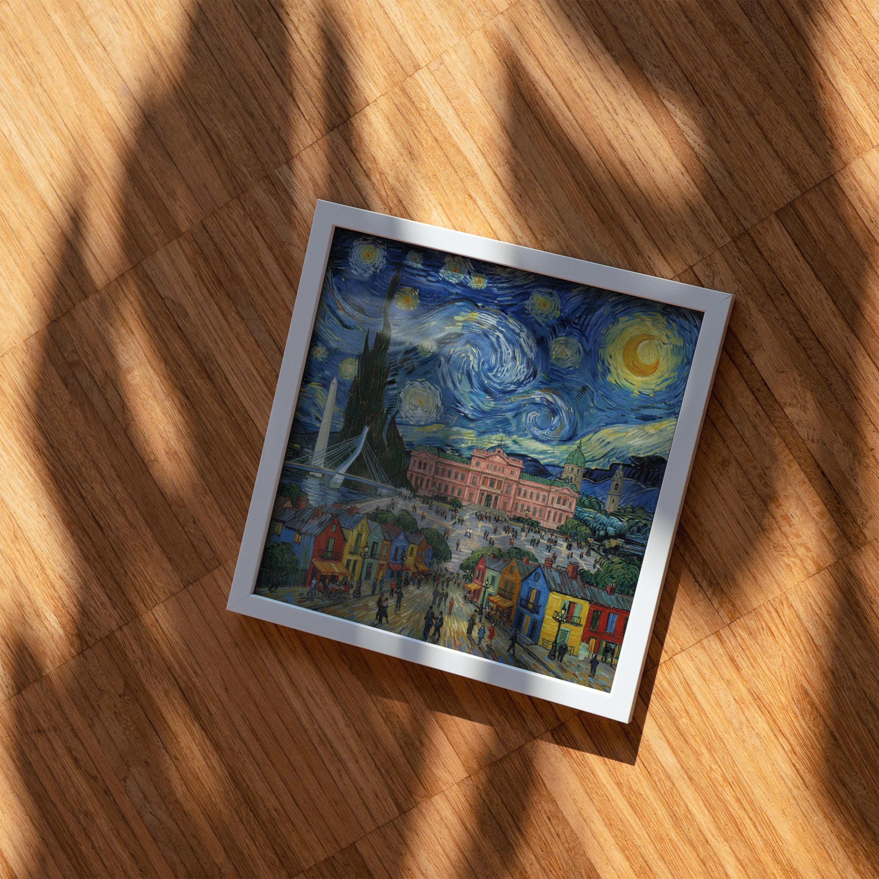 Buenos Aires Argentina Starry Night Wall Art, Van Gogh Print, Travel Gift Home Decor